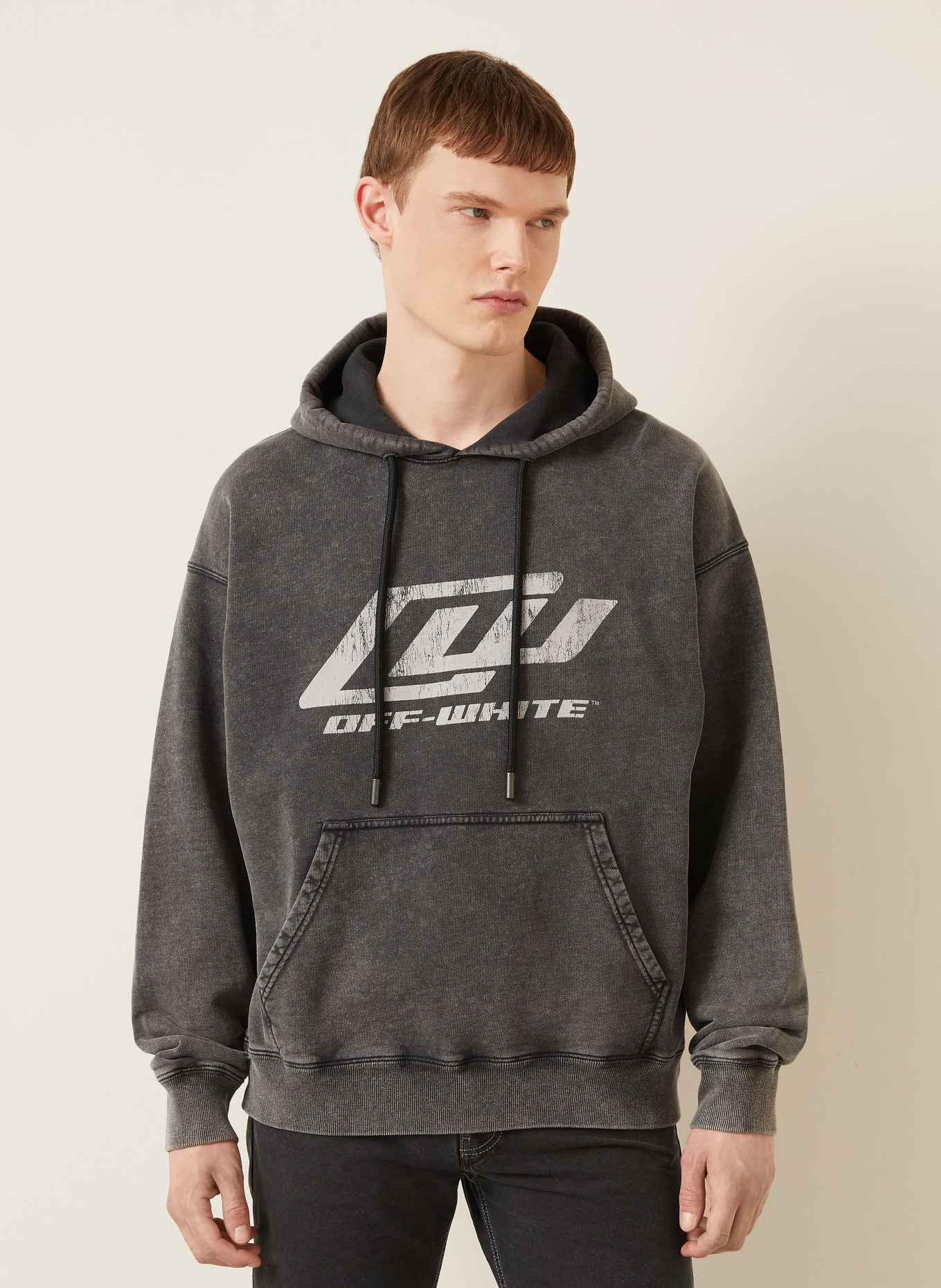 Off-White Hoodie: DONKERGRIJS / GRIJS