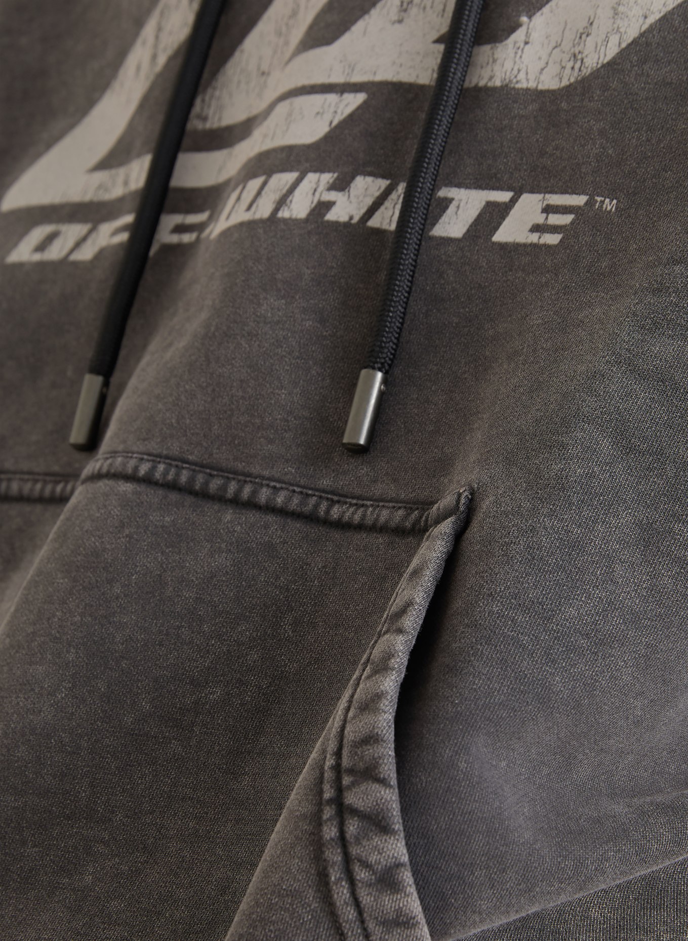 Off-White Hoodie: DONKERGRIJS / GRIJS