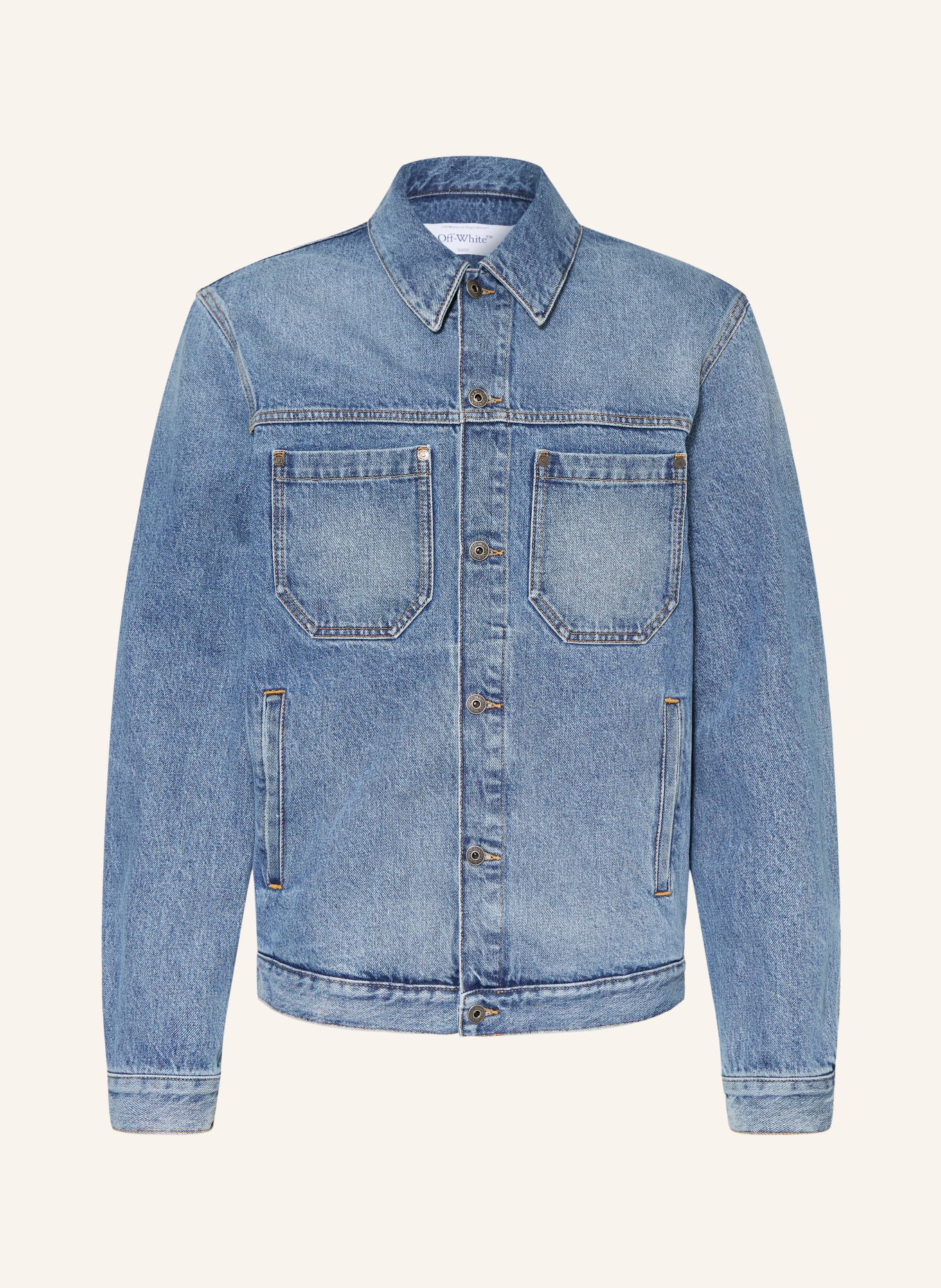 Off-White denim jacket: 400 LIGHT MEDIUM BLUE