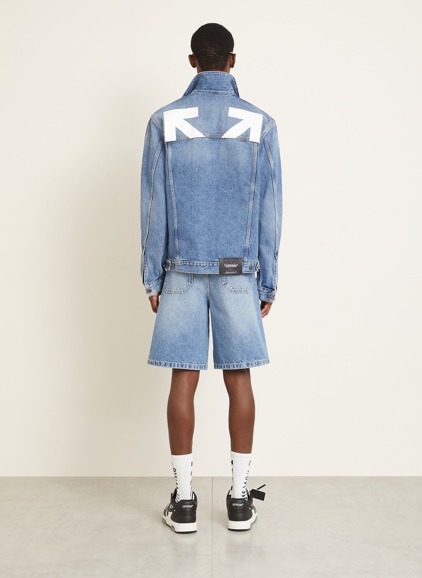 Off-White denim jacket: 400 LIGHT MEDIUM BLUE
