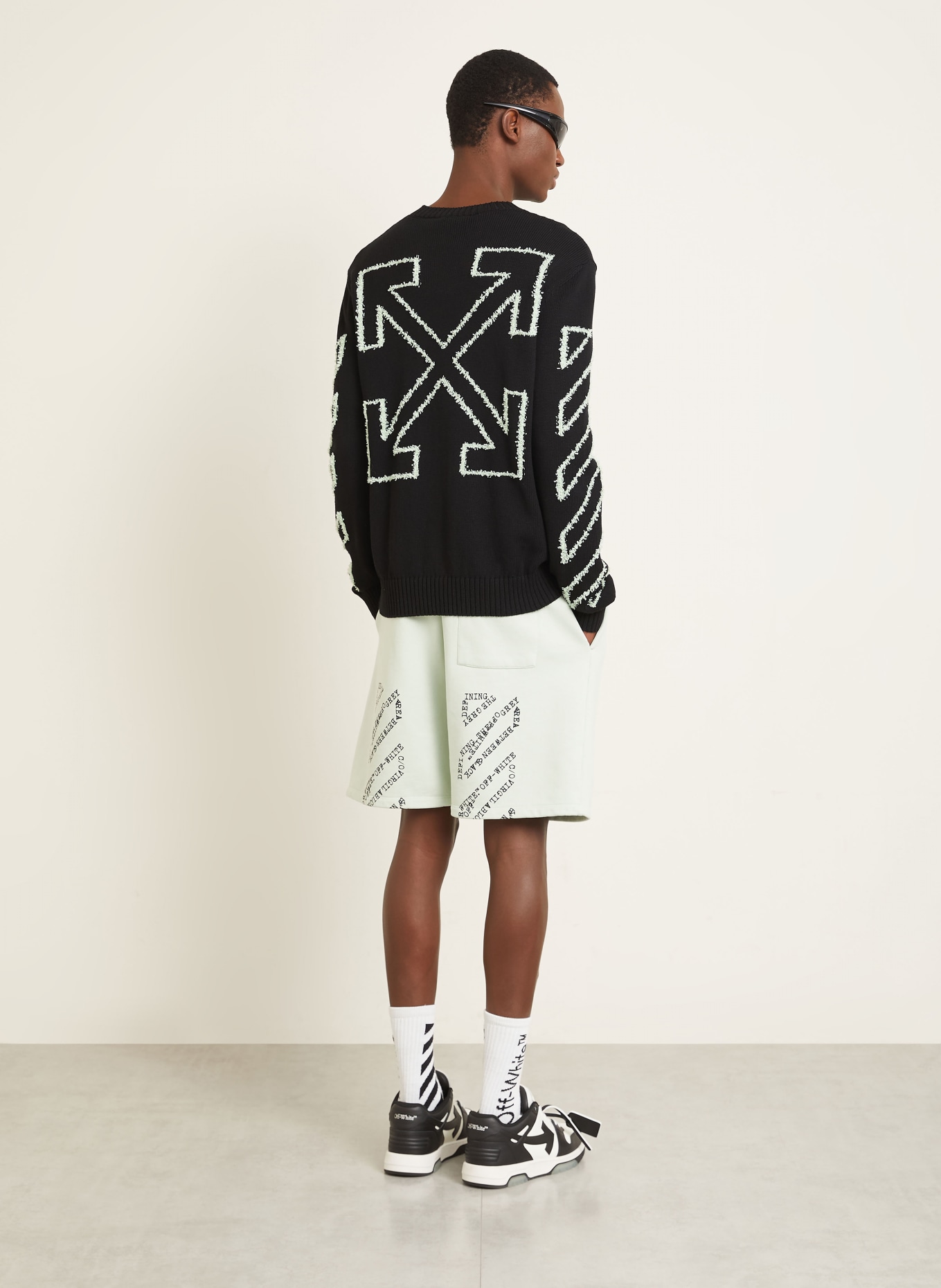 Off-White sweter: CZARNY / MIĘTOWY / BIAŁY