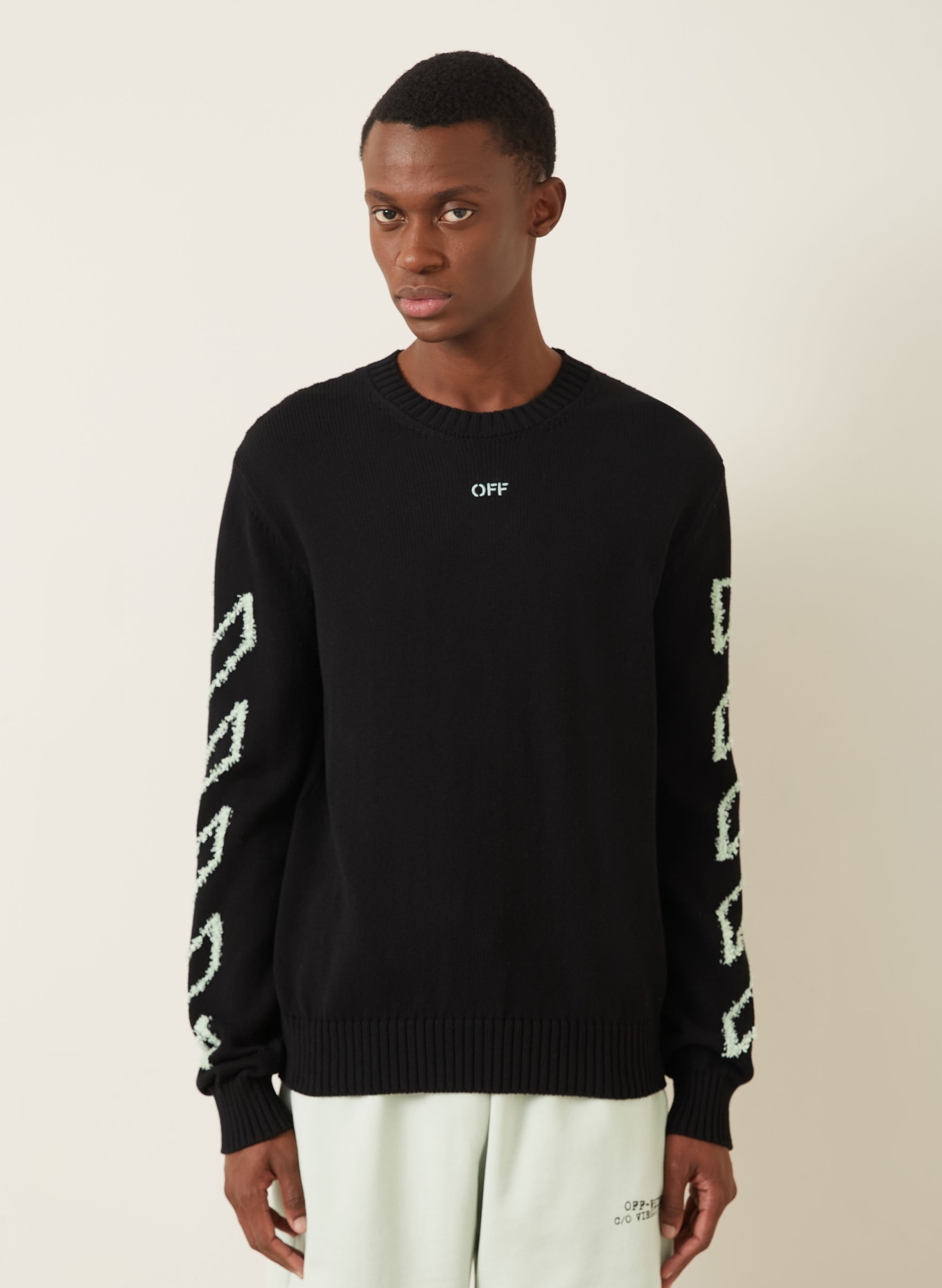Off-White sweter: CZARNY / MIĘTOWY / BIAŁY
