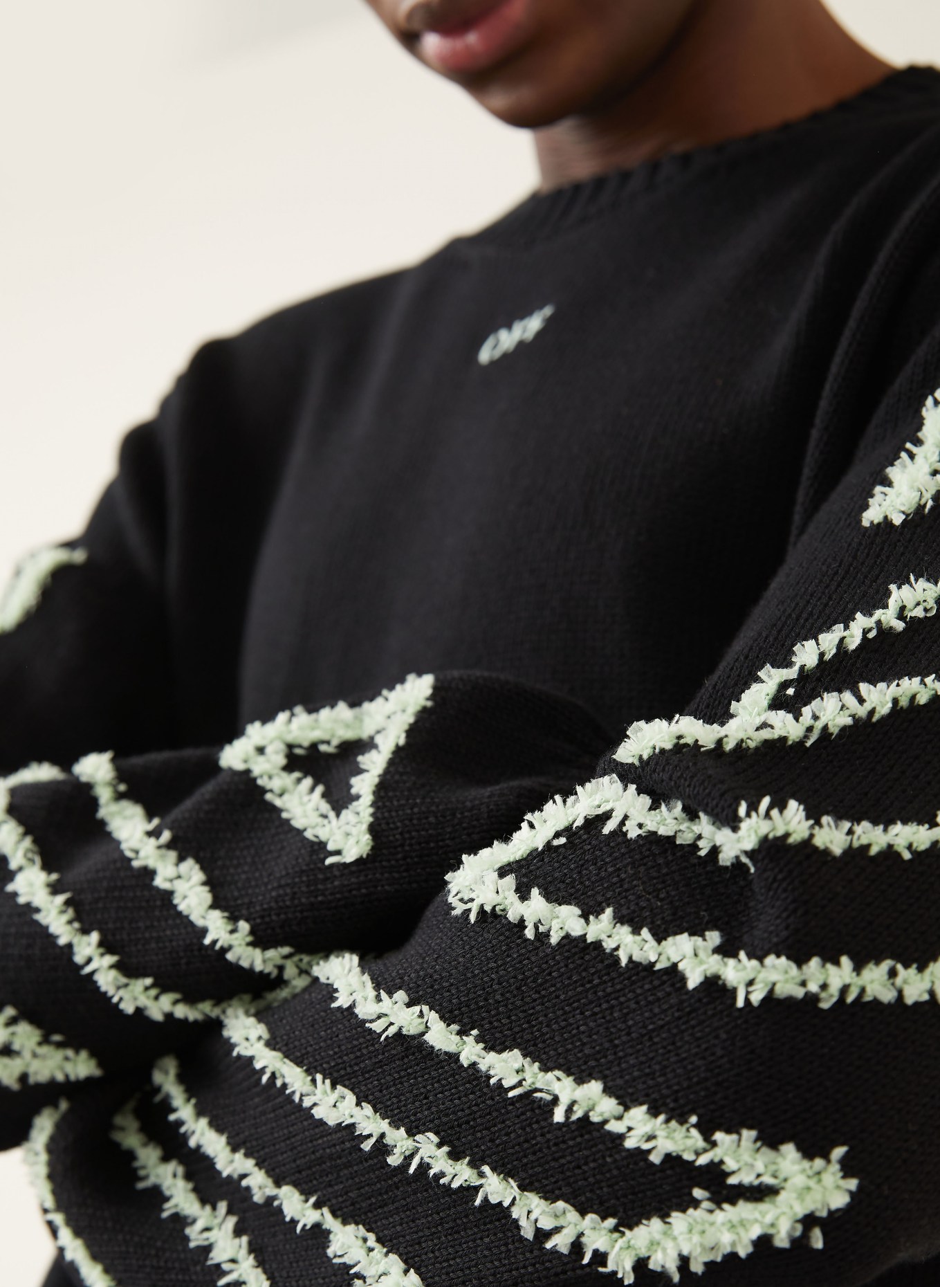 Off-White sweter: CZARNY / MIĘTOWY / BIAŁY