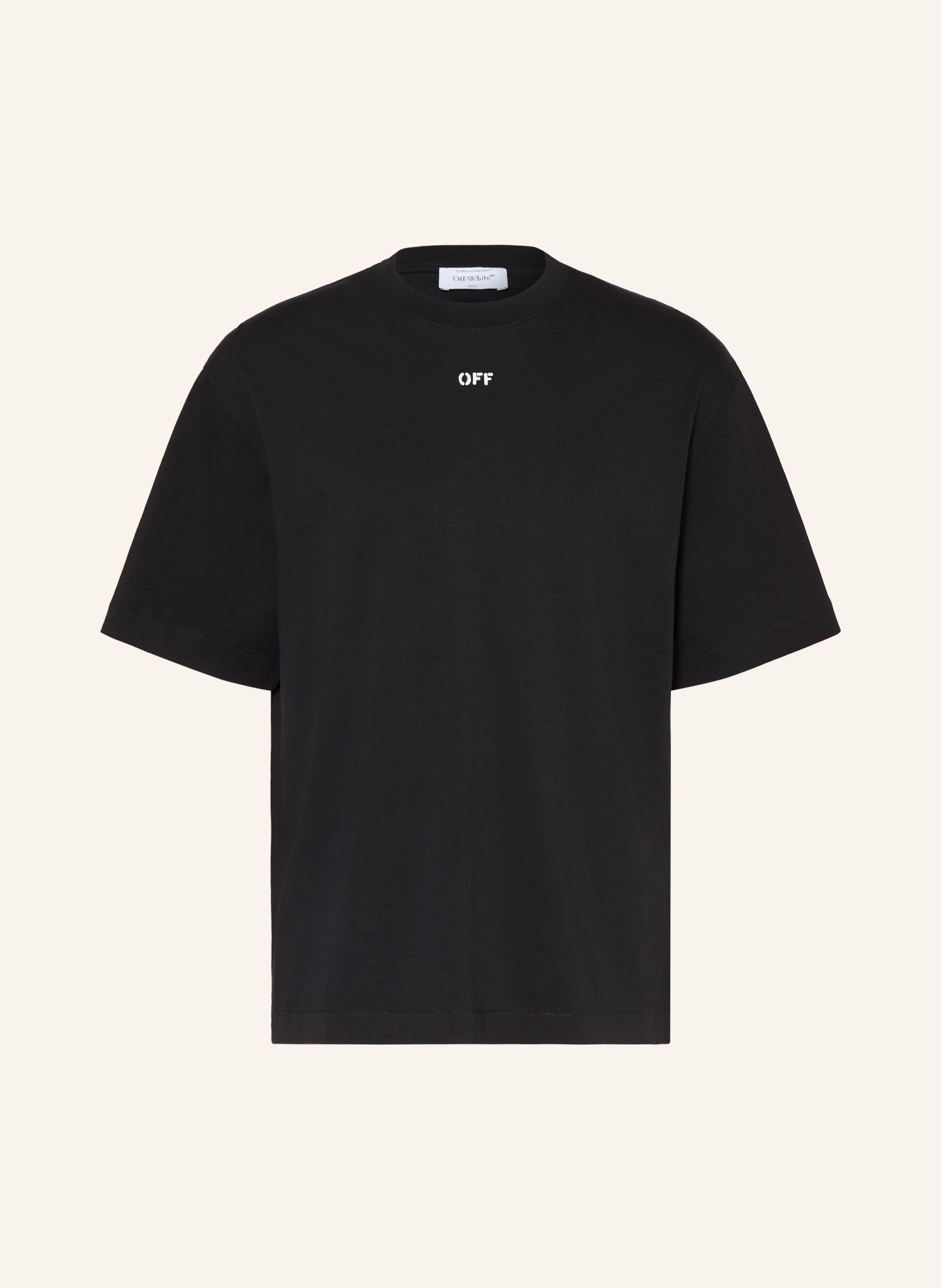 Off-White T-Shirt: SCHWARZ / HELLGRAU