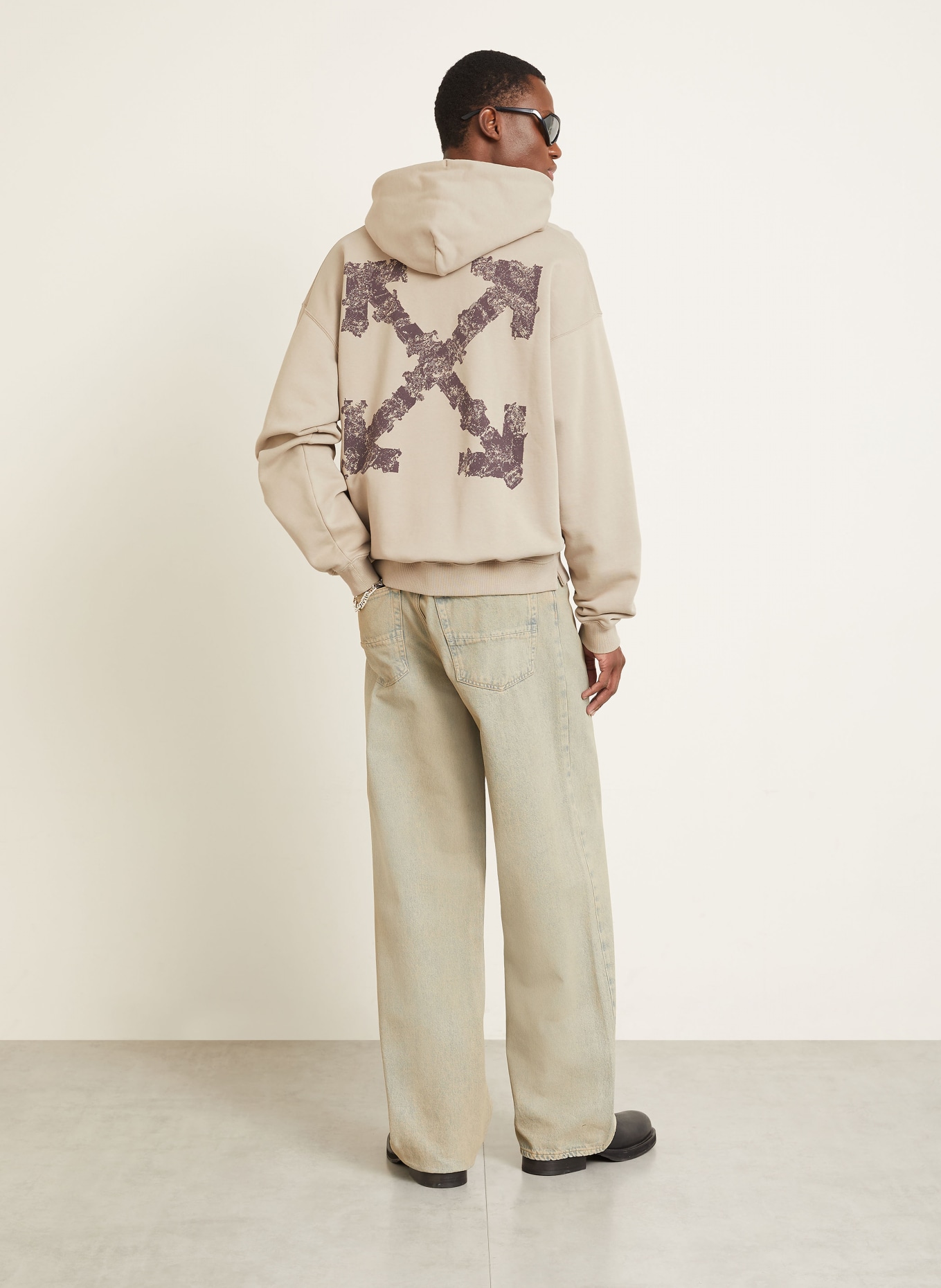 Off-White Hoodie: HELLBRAUN / DUNKELBRAUN