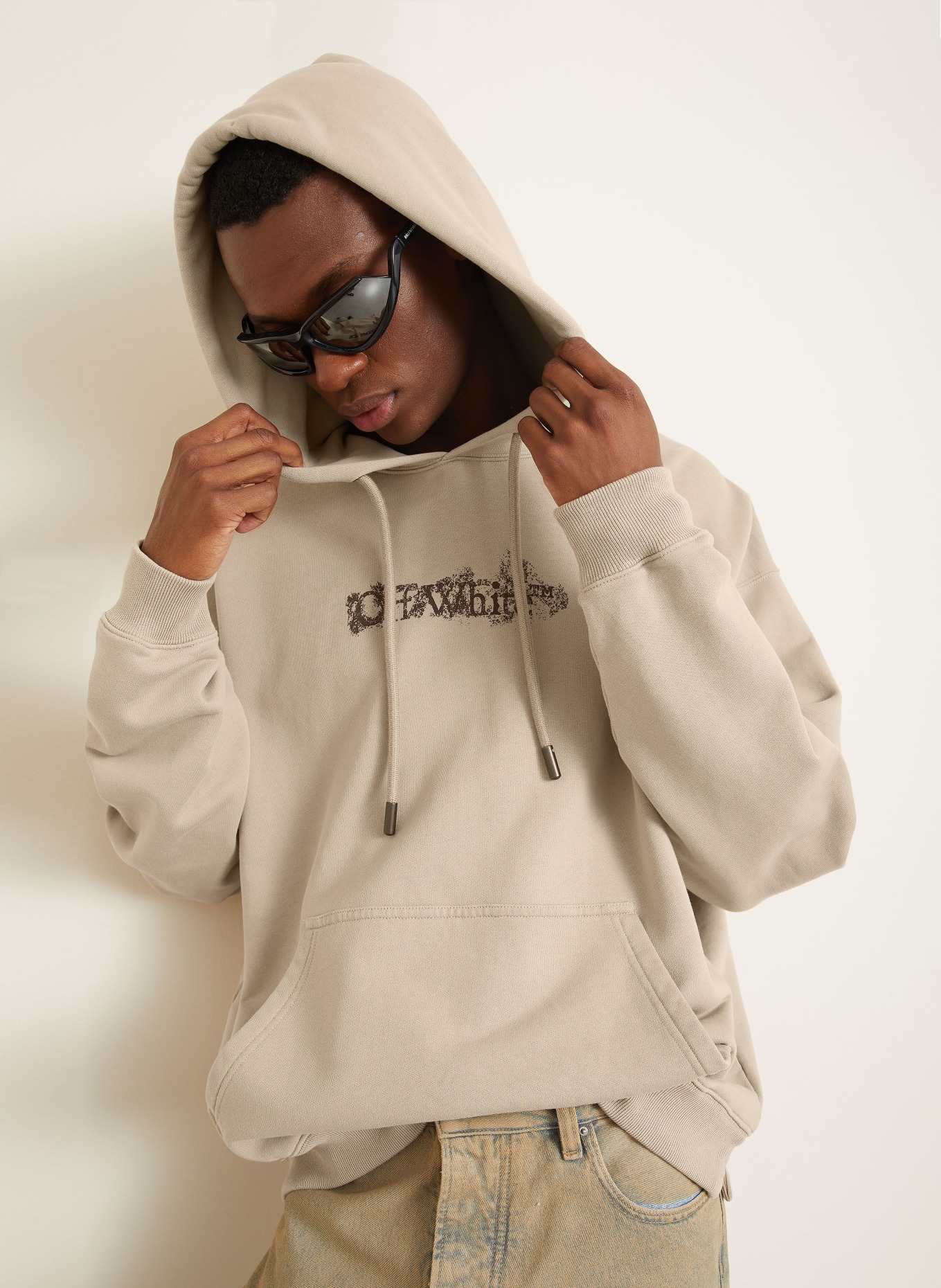 Off-White Hoodie: HELLBRAUN / DUNKELBRAUN