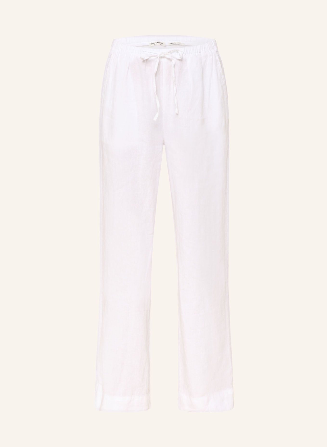 Marc O'Polo Marlenehose aus Leinen: WEISS