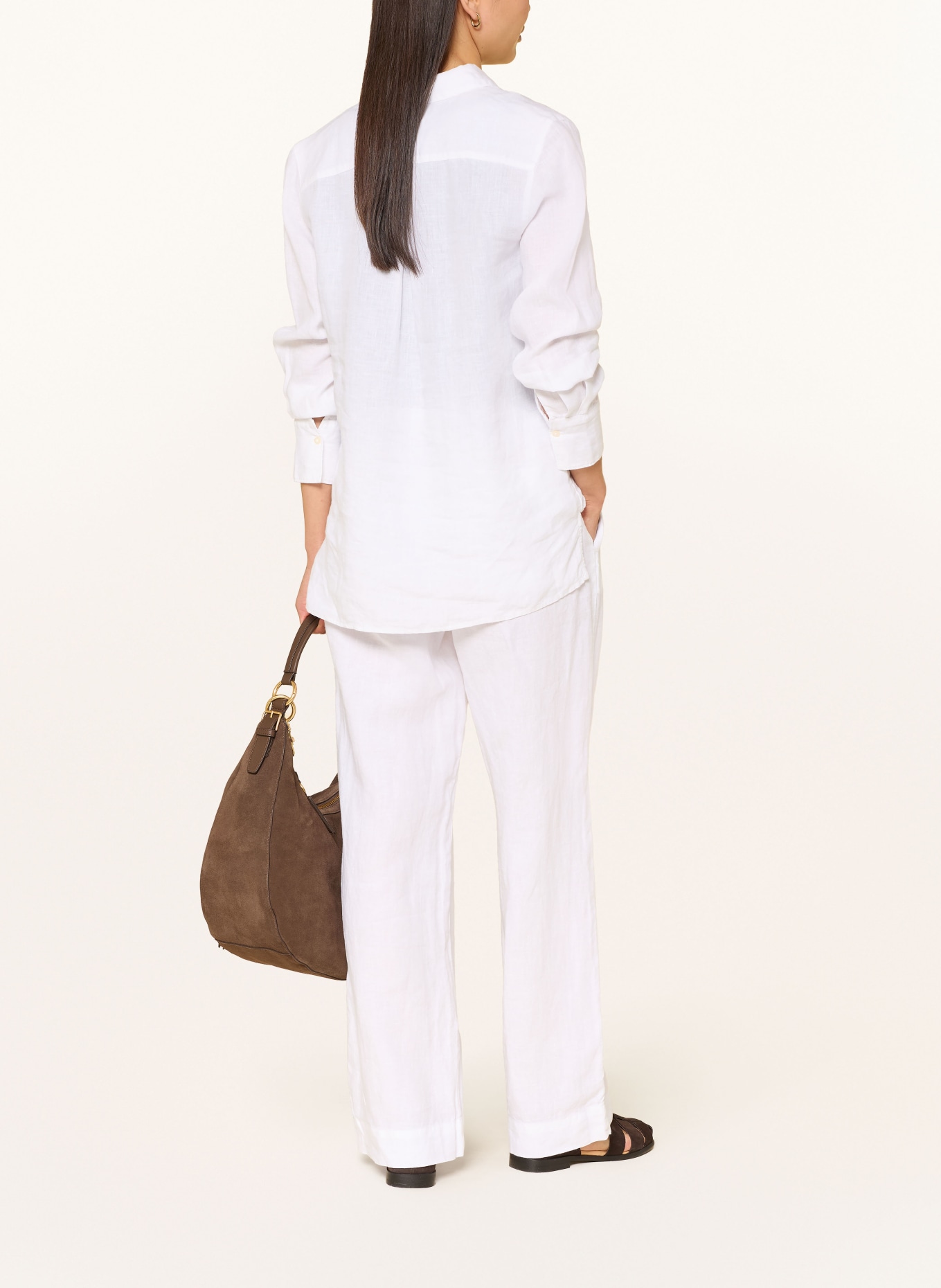 Marc O'Polo Marlenehose aus Leinen: WEISS