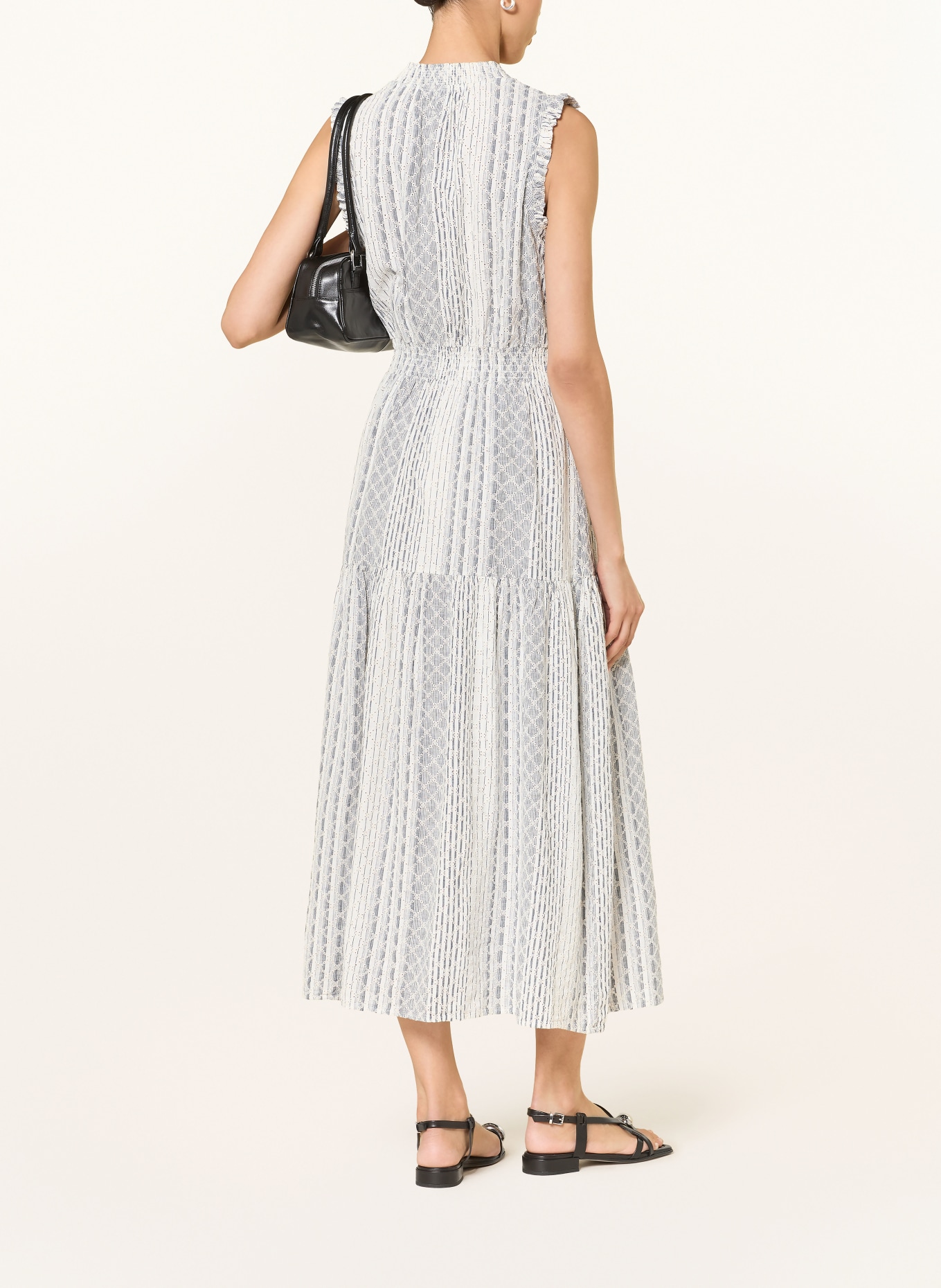 Rails Kleid ALESSI mit Leinen: CREME / DUNKELGRAU / DUNKELBLAU