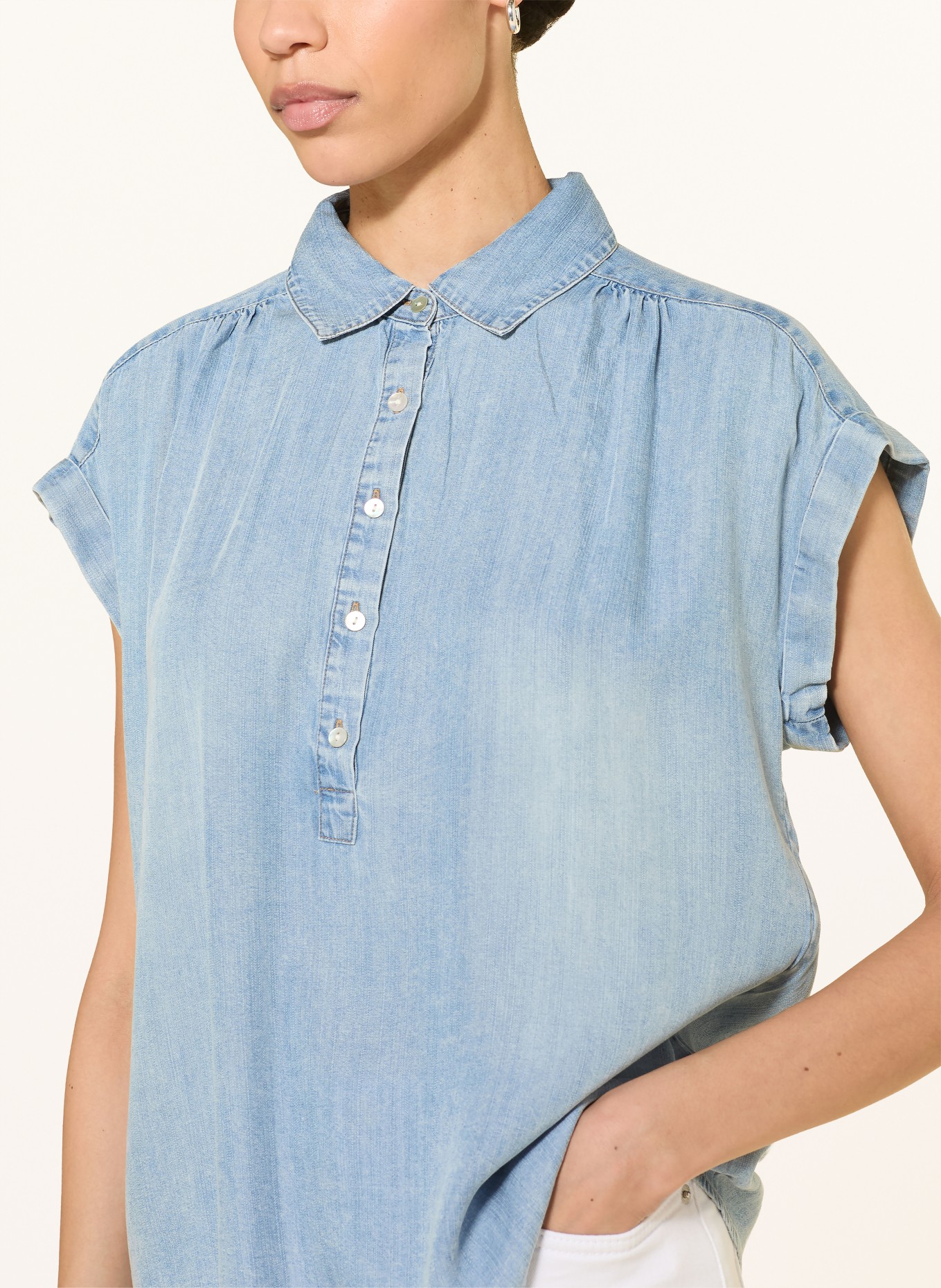 Rails Overhemd TUSCANY in jeanslook: LICHTBLAUW