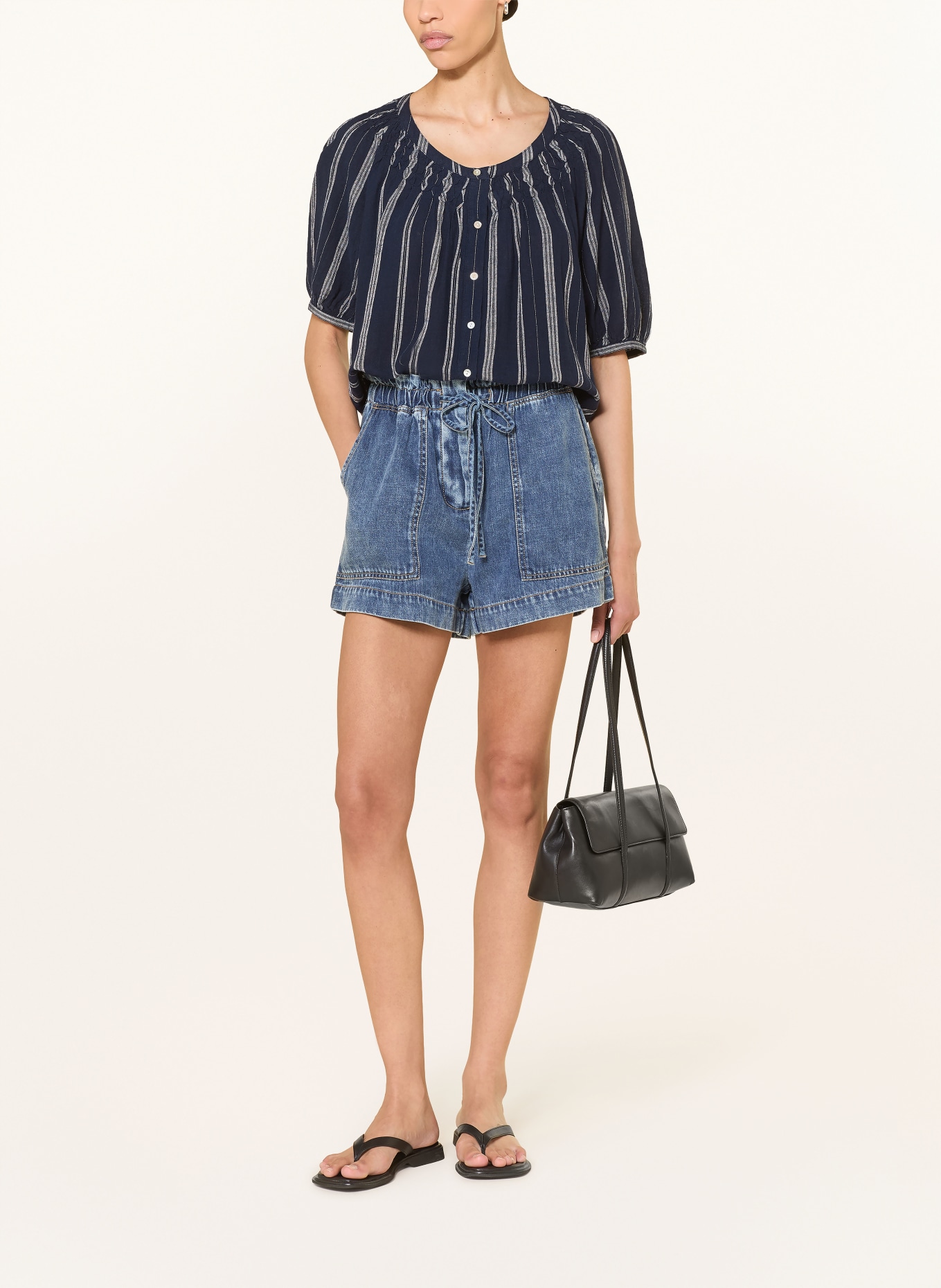 Rails Bluse RIX: DUNKELBLAU / WEISS