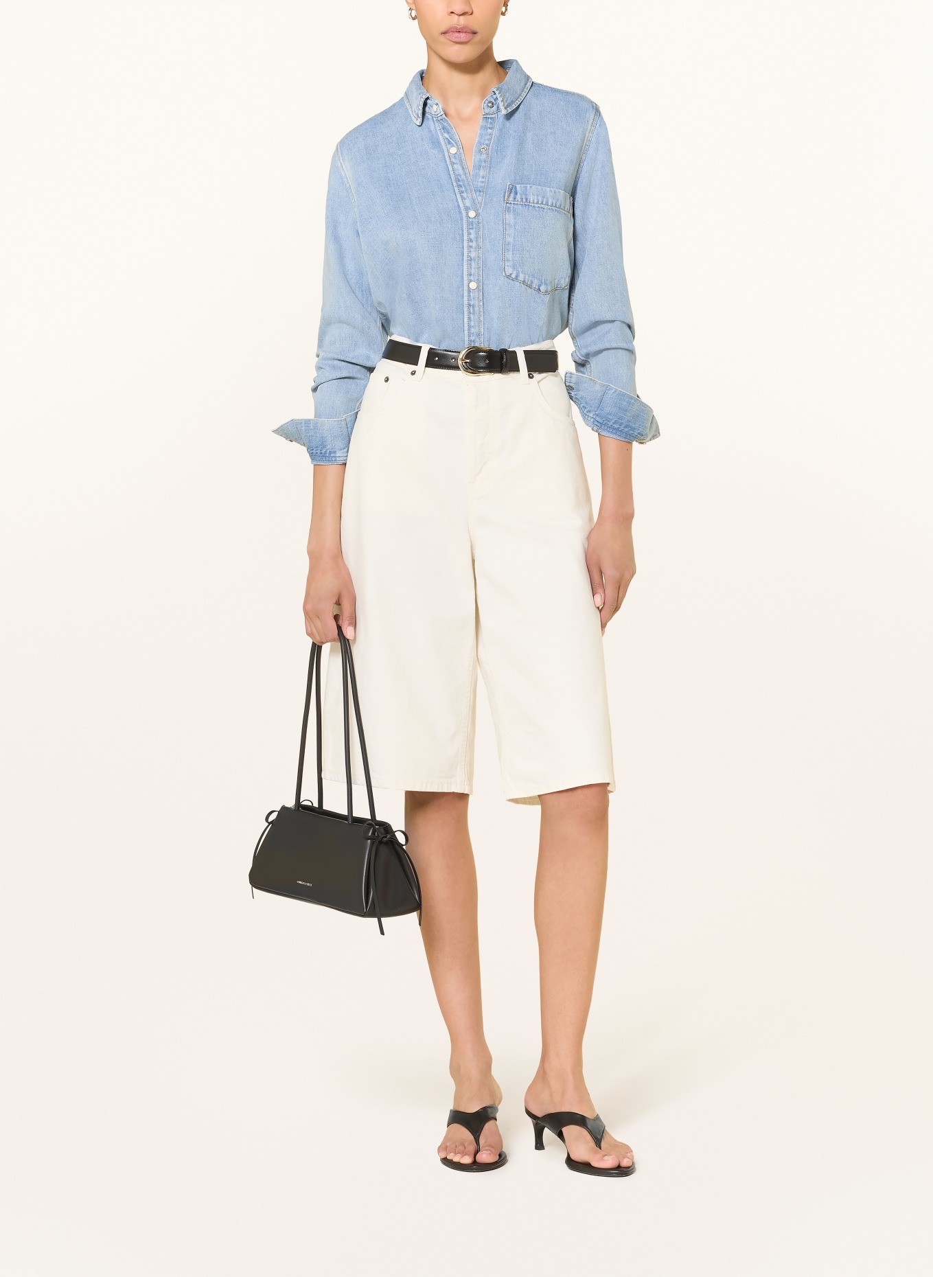 Rails Hemdbluse NOA in Jeansoptik: HELLBLAU