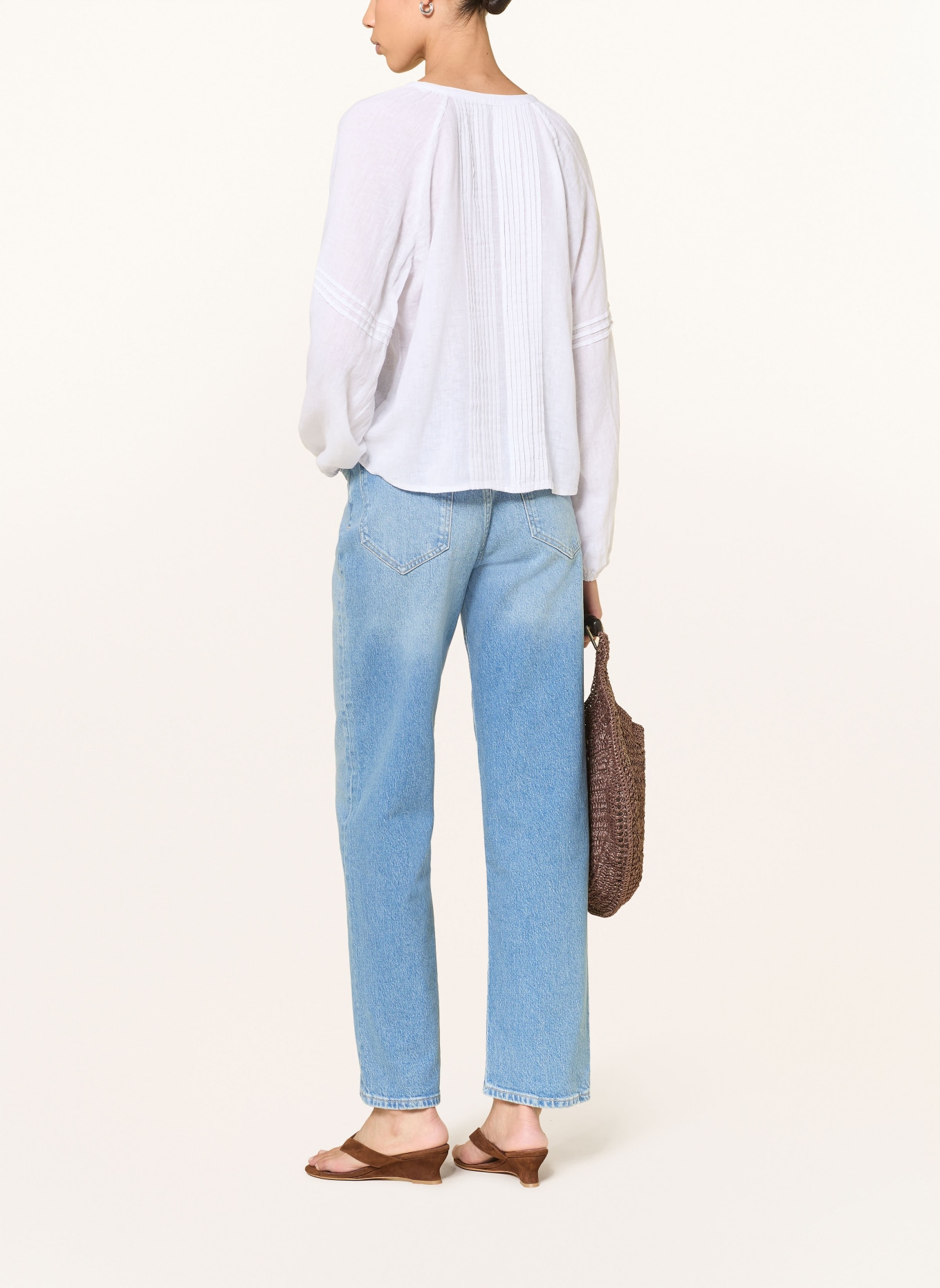 Rails Blusenshirt NAPLES mit Leinen: WEISS