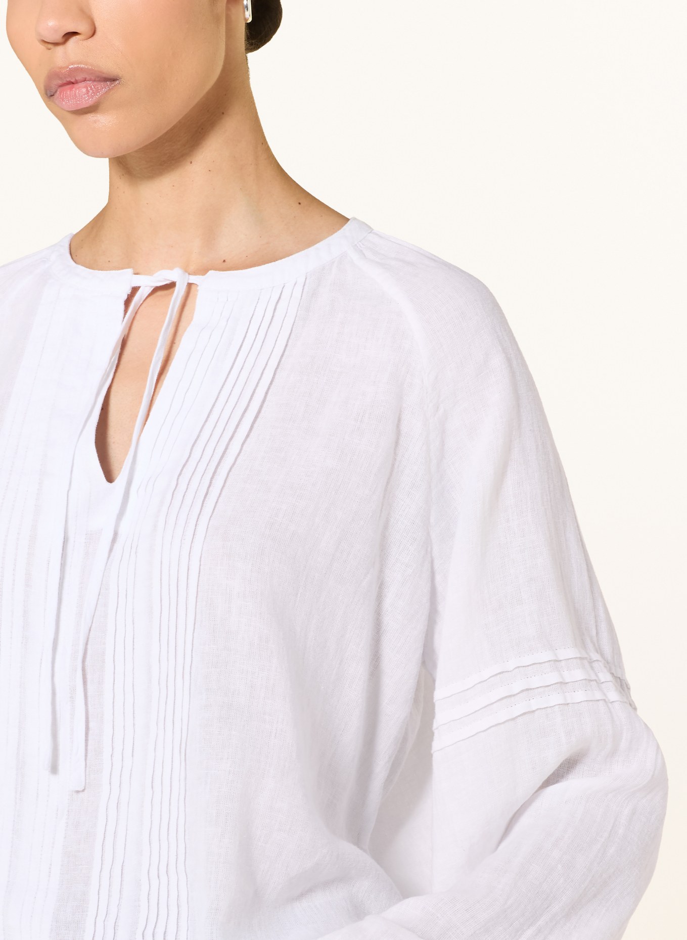 Rails Blusenshirt NAPLES mit Leinen: WEISS