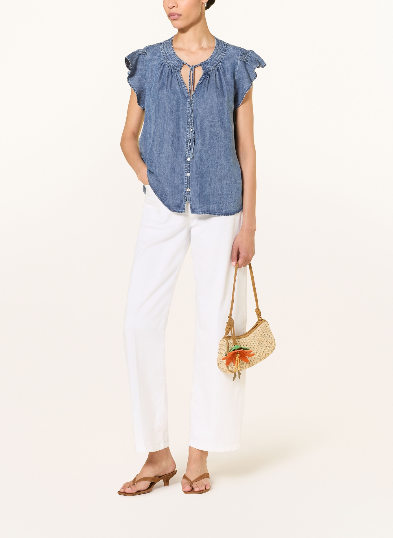 Rails AVIVA Denim Blouse: BLUE