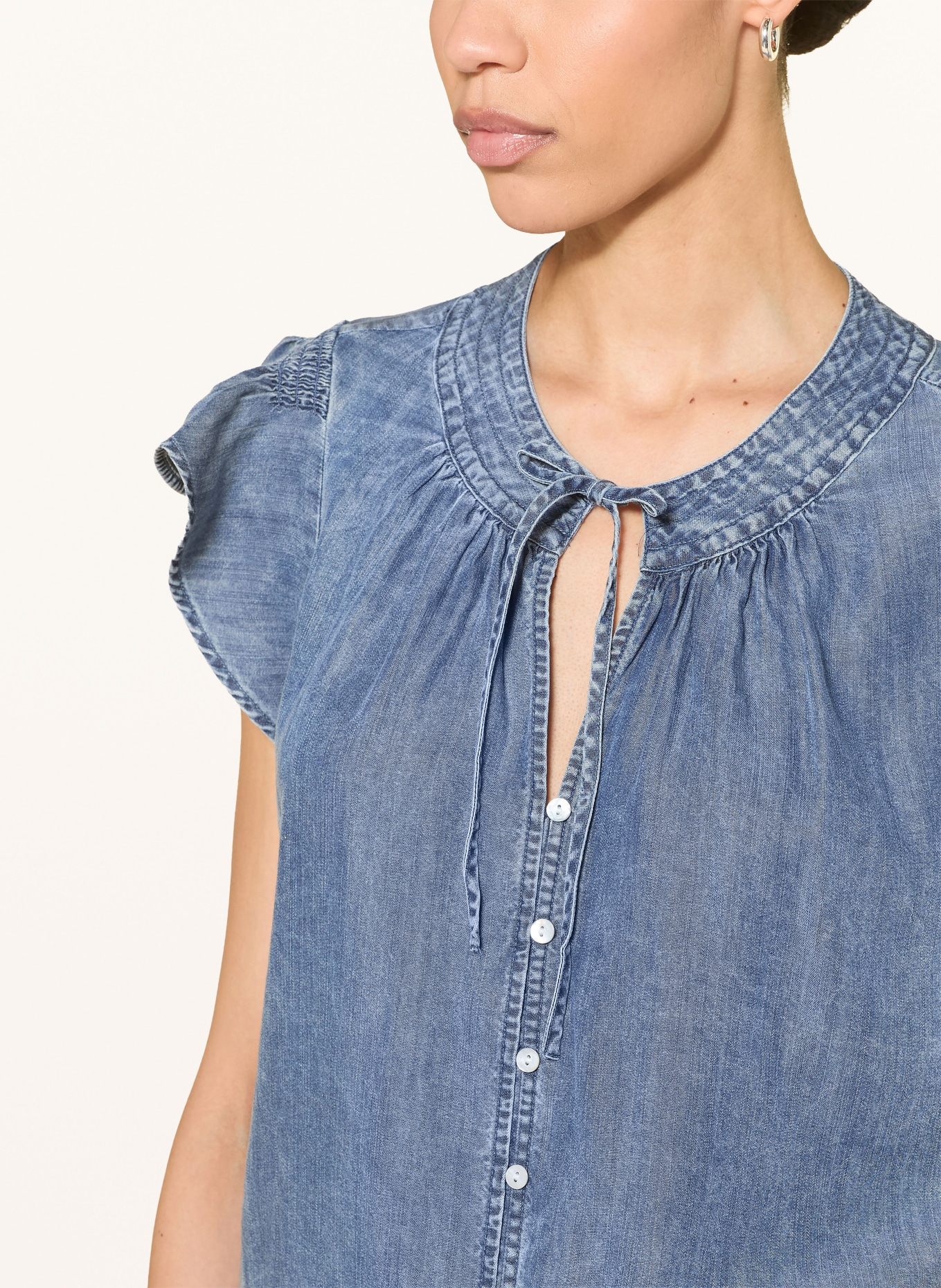 Rails AVIVA Denim Blouse: BLUE