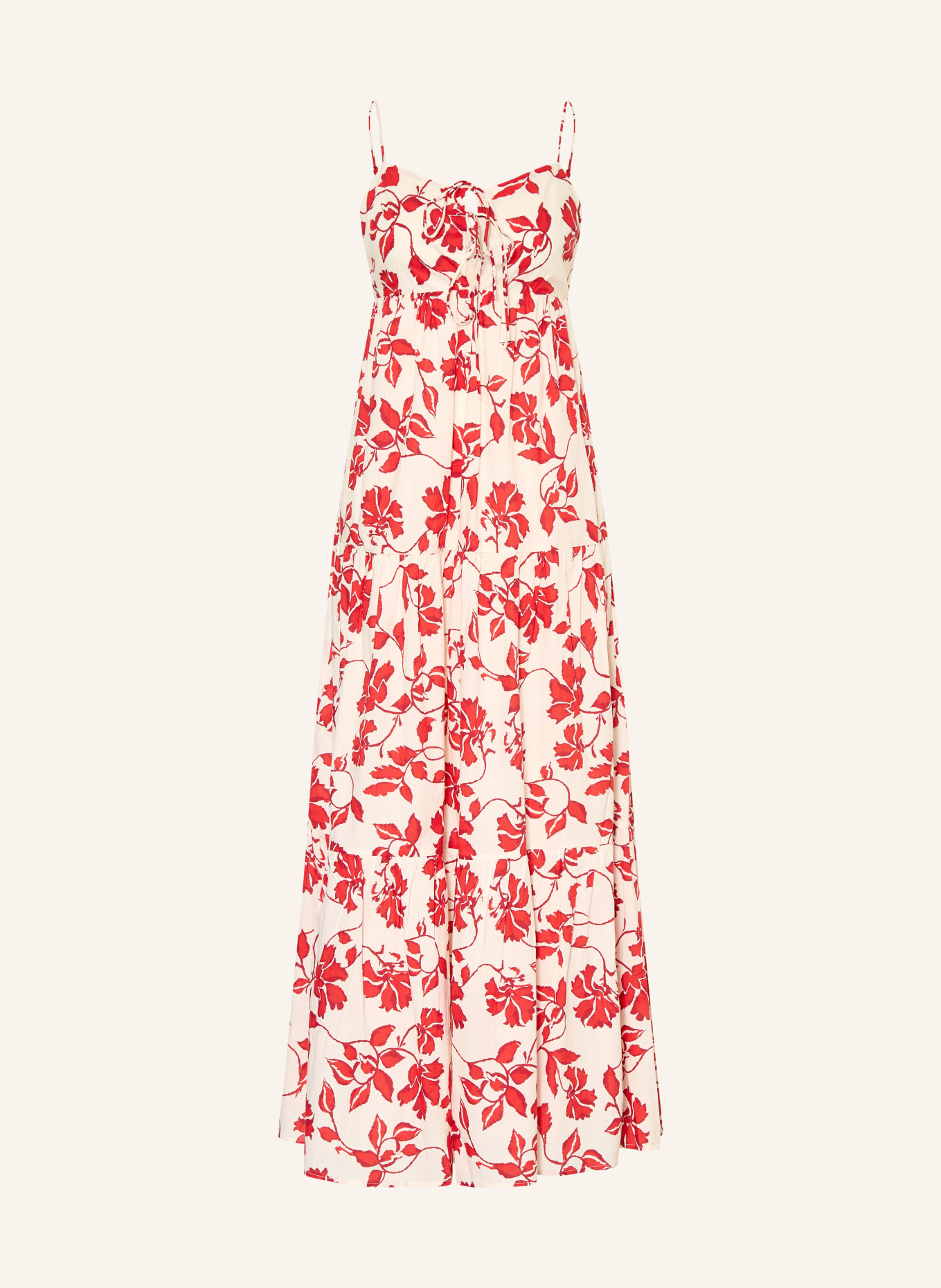 Rails Kleid MICA mit Rüschen: ROT / ECRU / DUNKELROT