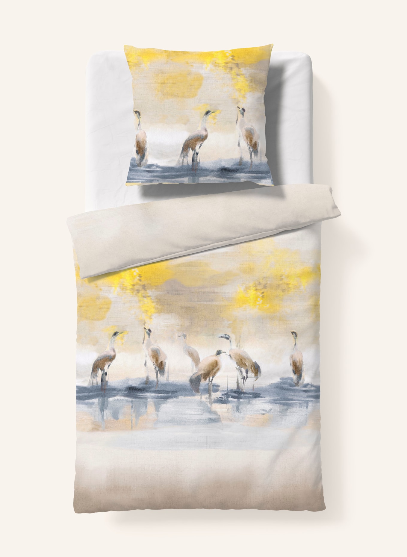 fleuresse Bettwäsche BED ART S: GELB / HELLGELB