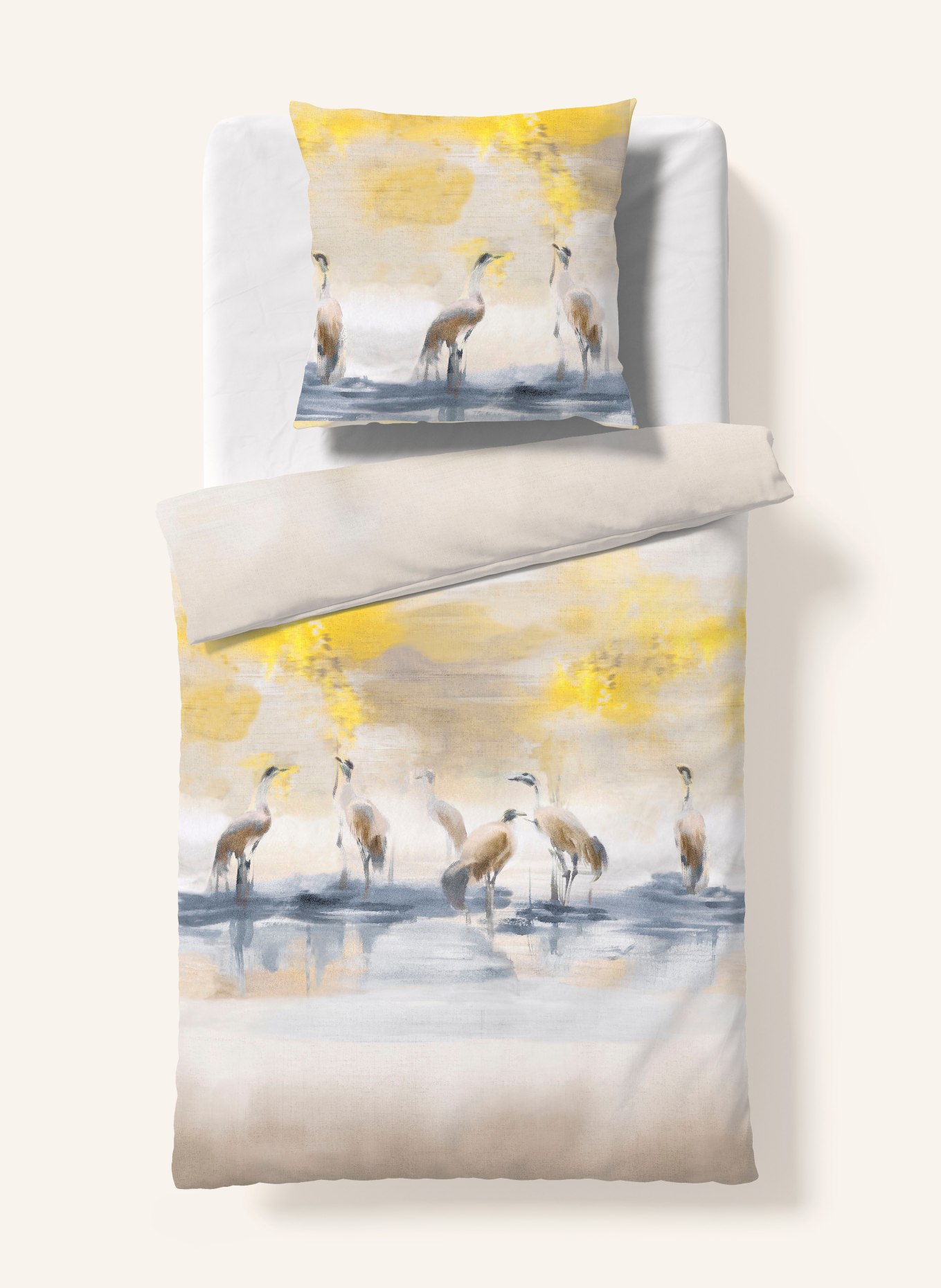 fleuresse Bettwäsche BED ART S: GELB / HELLGELB