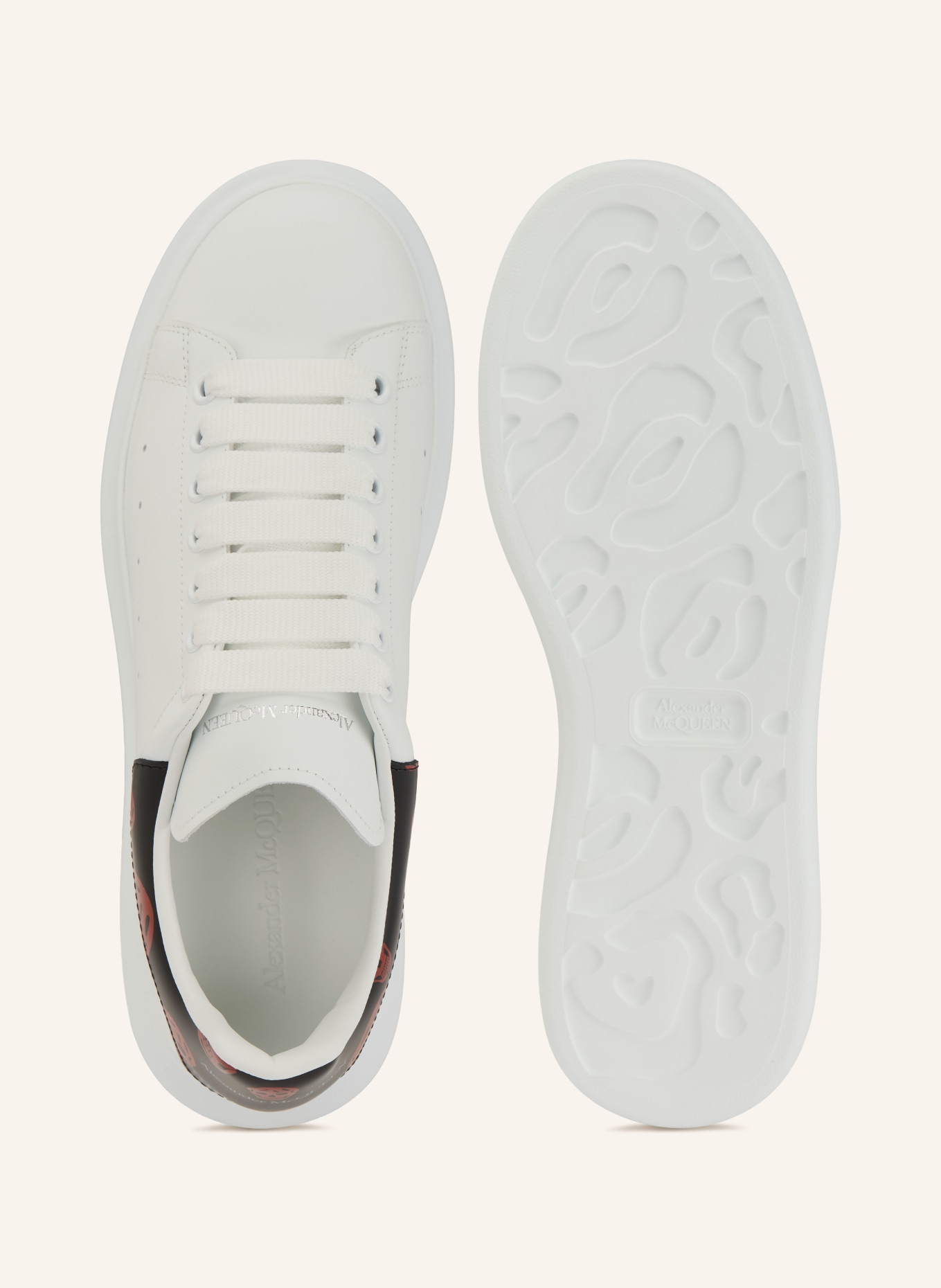 McQUEEN Sneaker: WEISS / ROT / SCHWARZ