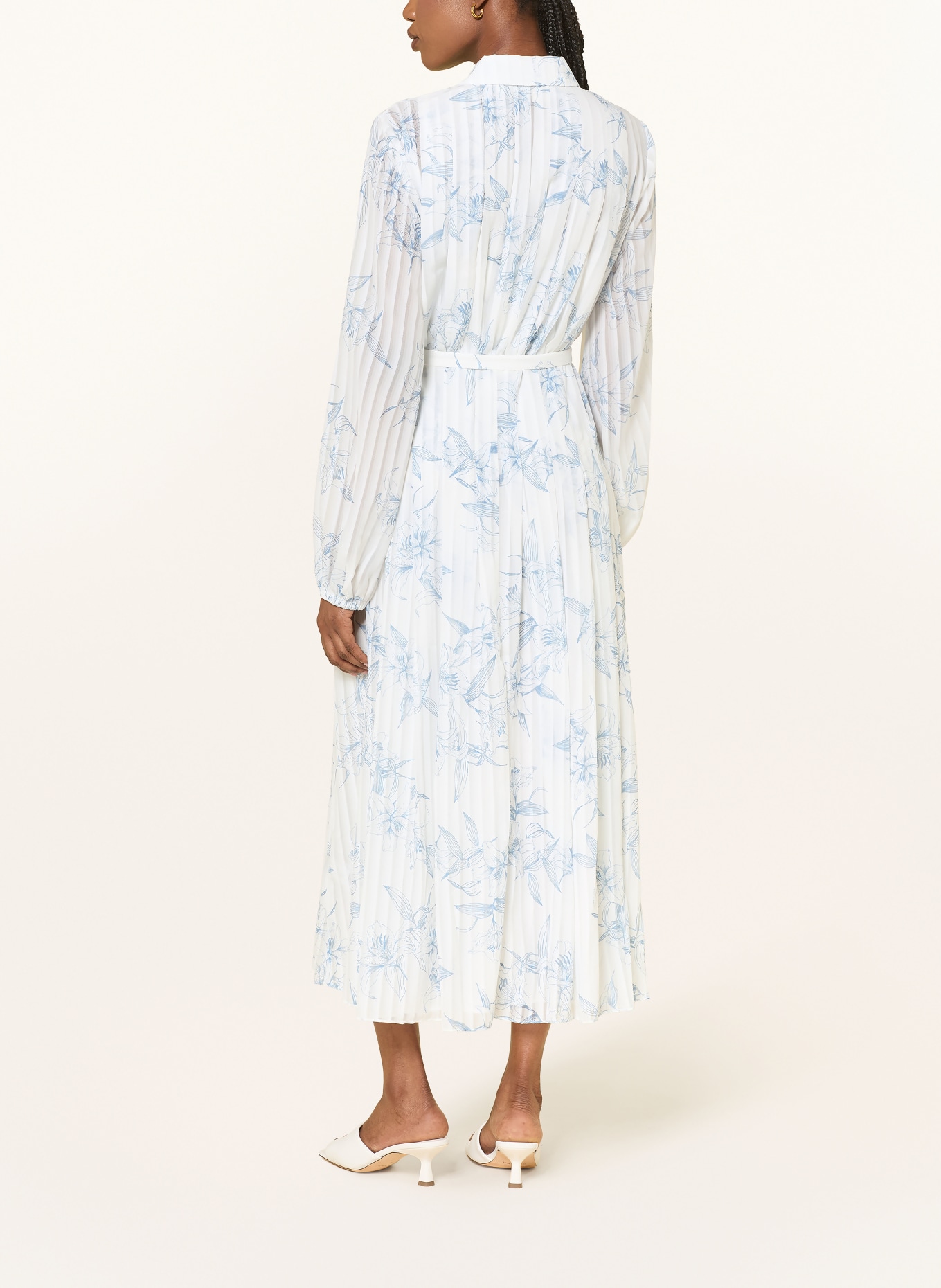 TED BAKER Hemdblusenkleid BERNIA: WEISS / BLAU