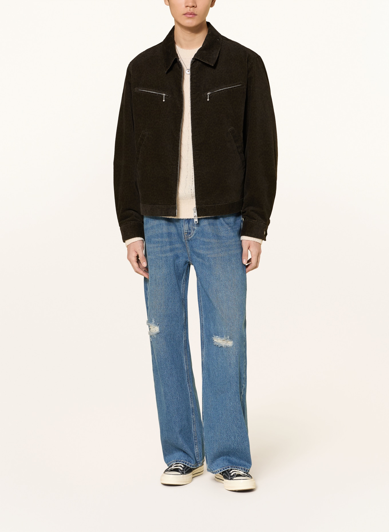 ALLSAINTS Destroyed jeans LENNY Loose Fit: 10486 DESTROY MID INDIGO