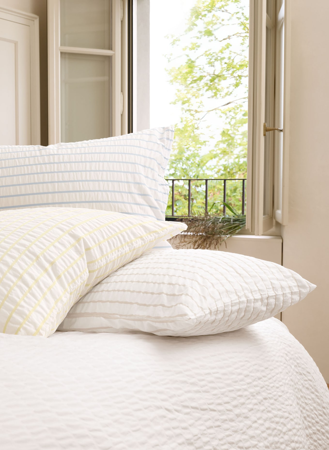 SCHLOSSBERG Kissenbezug LENNY: CREME / BEIGE