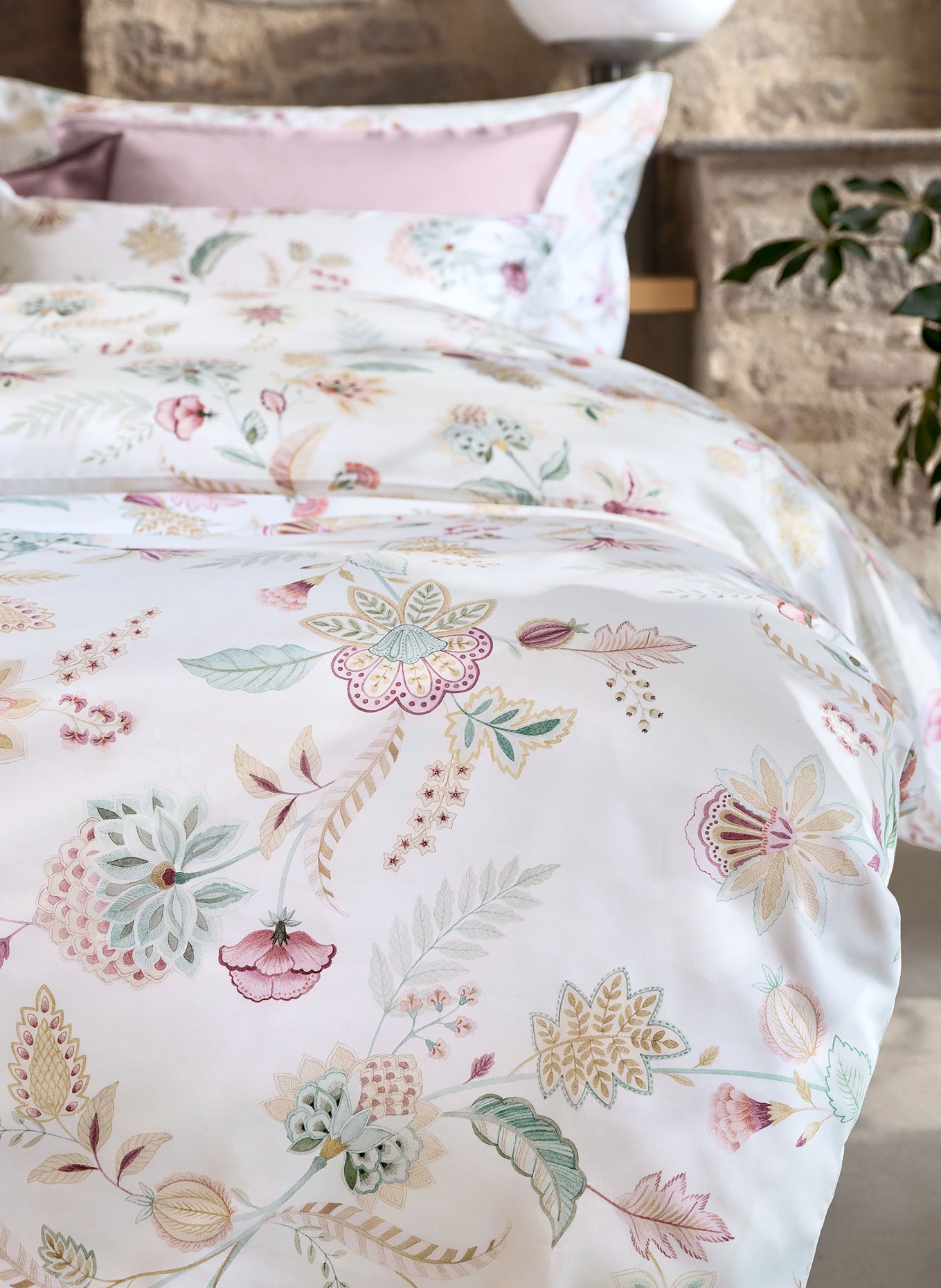 SCHLOSSBERG Poszewka na poduszkę IMA: BIAŁY / BLADORÓŻOWY / BEŻOWY