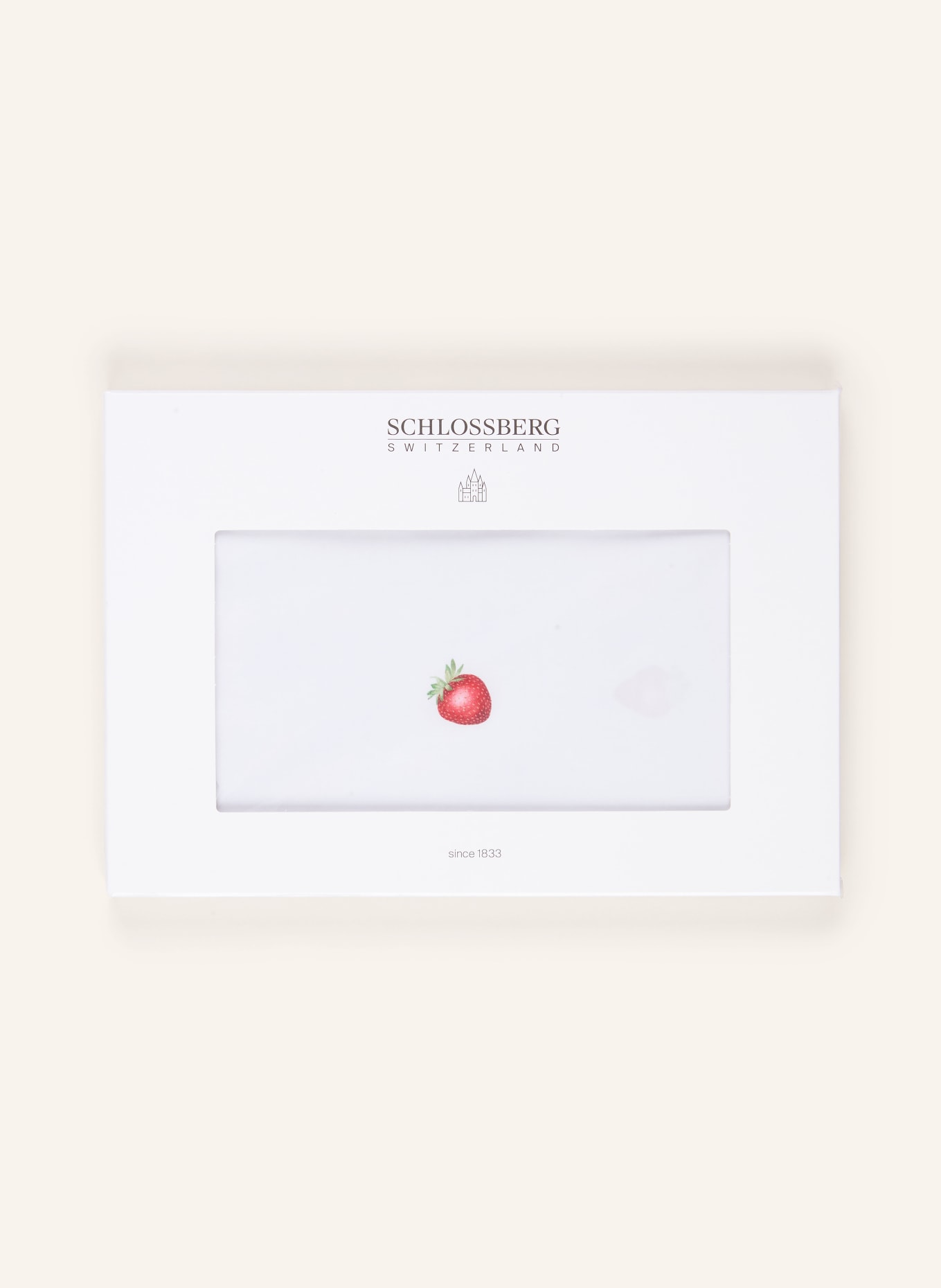 SCHLOSSBERG Housse de coussin JUNE: BLANC / ROUGE CLAIR / ROUGE