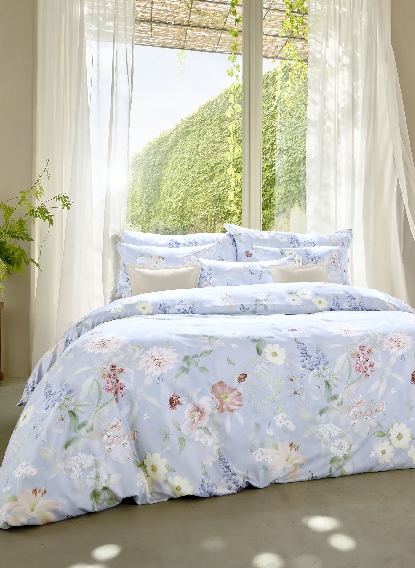 SCHLOSSBERG Poszewka na poduszkę AVEN: JASNONIEBIESKI / JASNOZIELONY / GRANATOWY