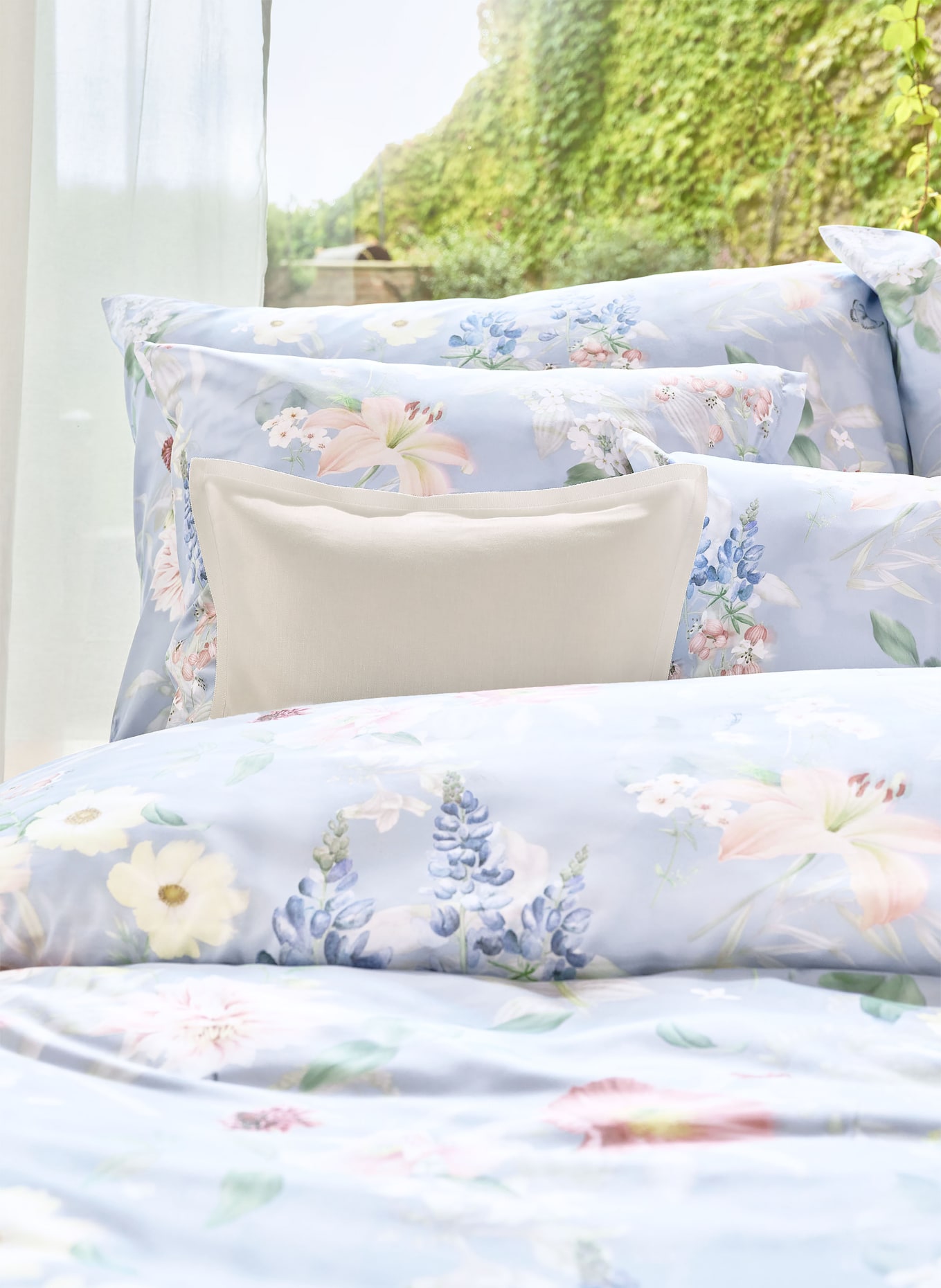 SCHLOSSBERG Poszewka na poduszkę AVEN: JASNONIEBIESKI / JASNOZIELONY / GRANATOWY