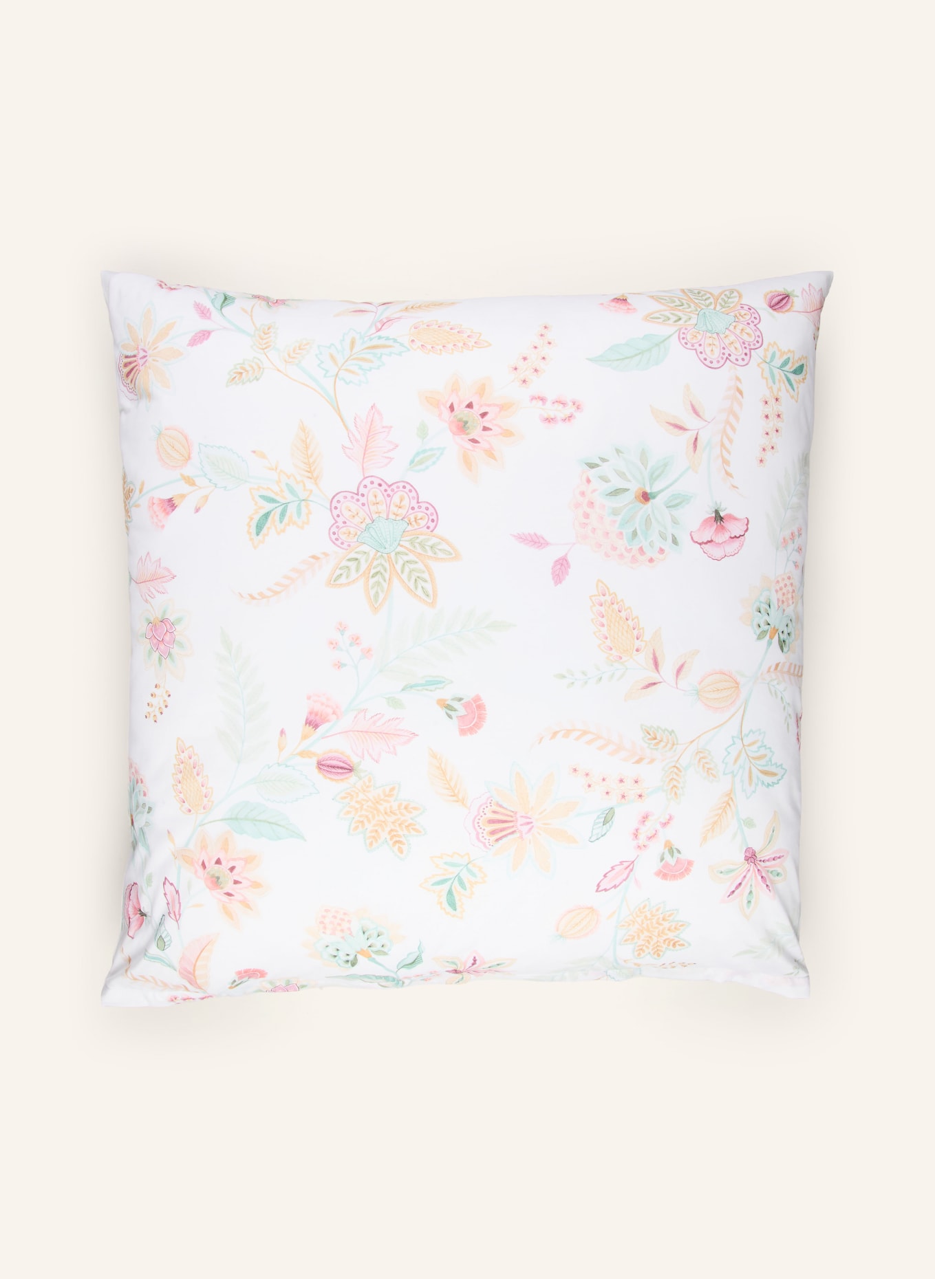 SCHLOSSBERG Housse de coussin IMA: BLANC / BEIGE / BLEU PÉTROLE