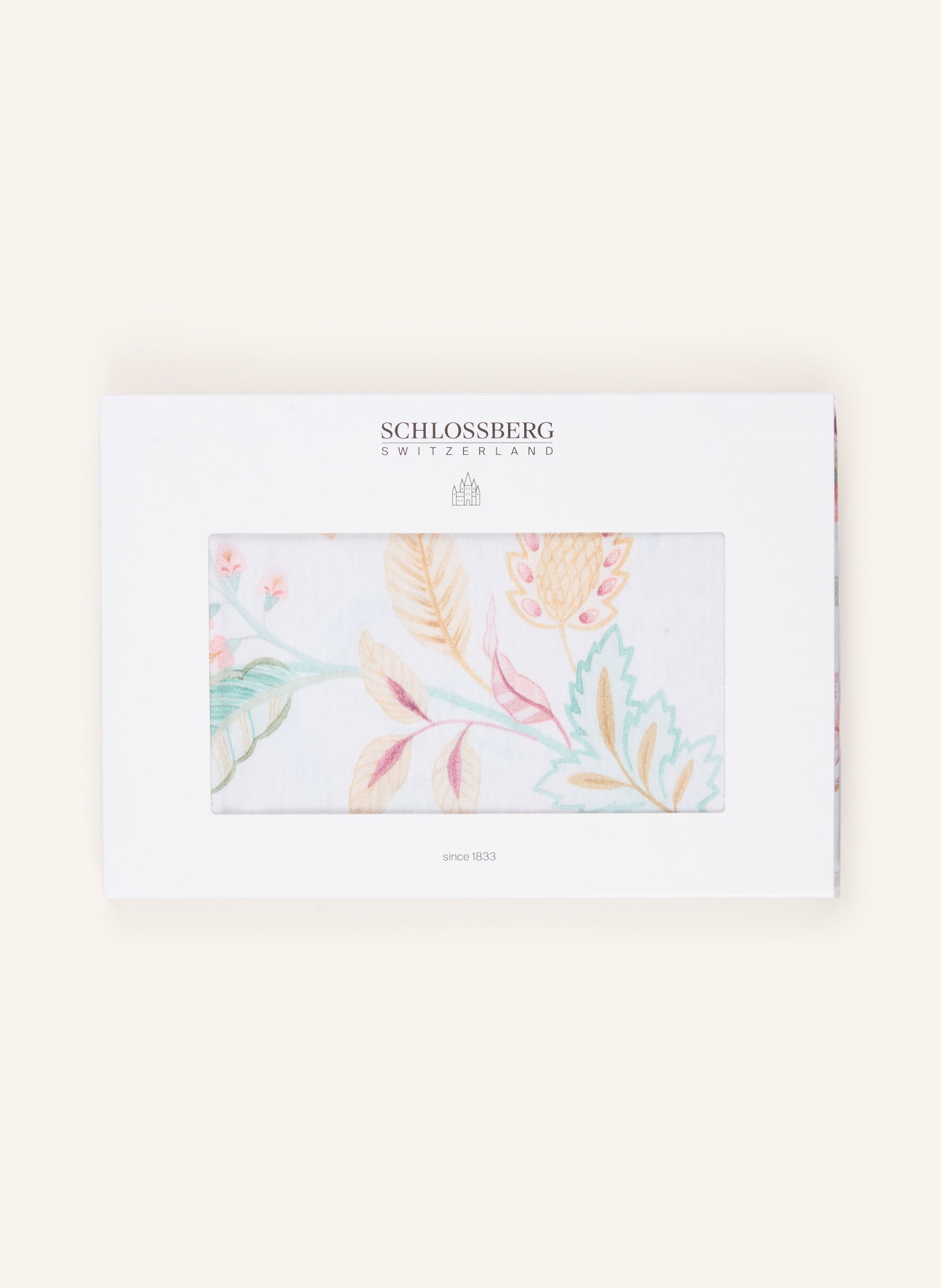 SCHLOSSBERG Housse de coussin IMA: BLANC / BEIGE / BLEU PÉTROLE