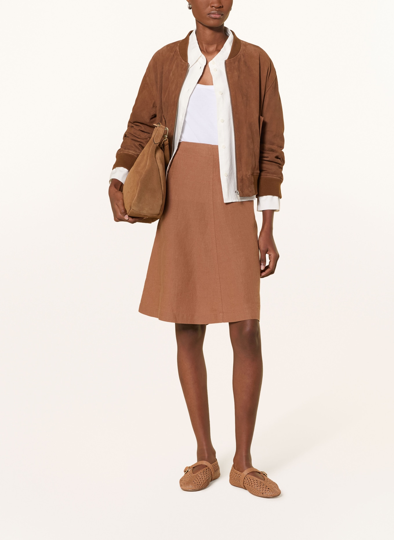 Marc O'Polo linnen rok: BRUIN