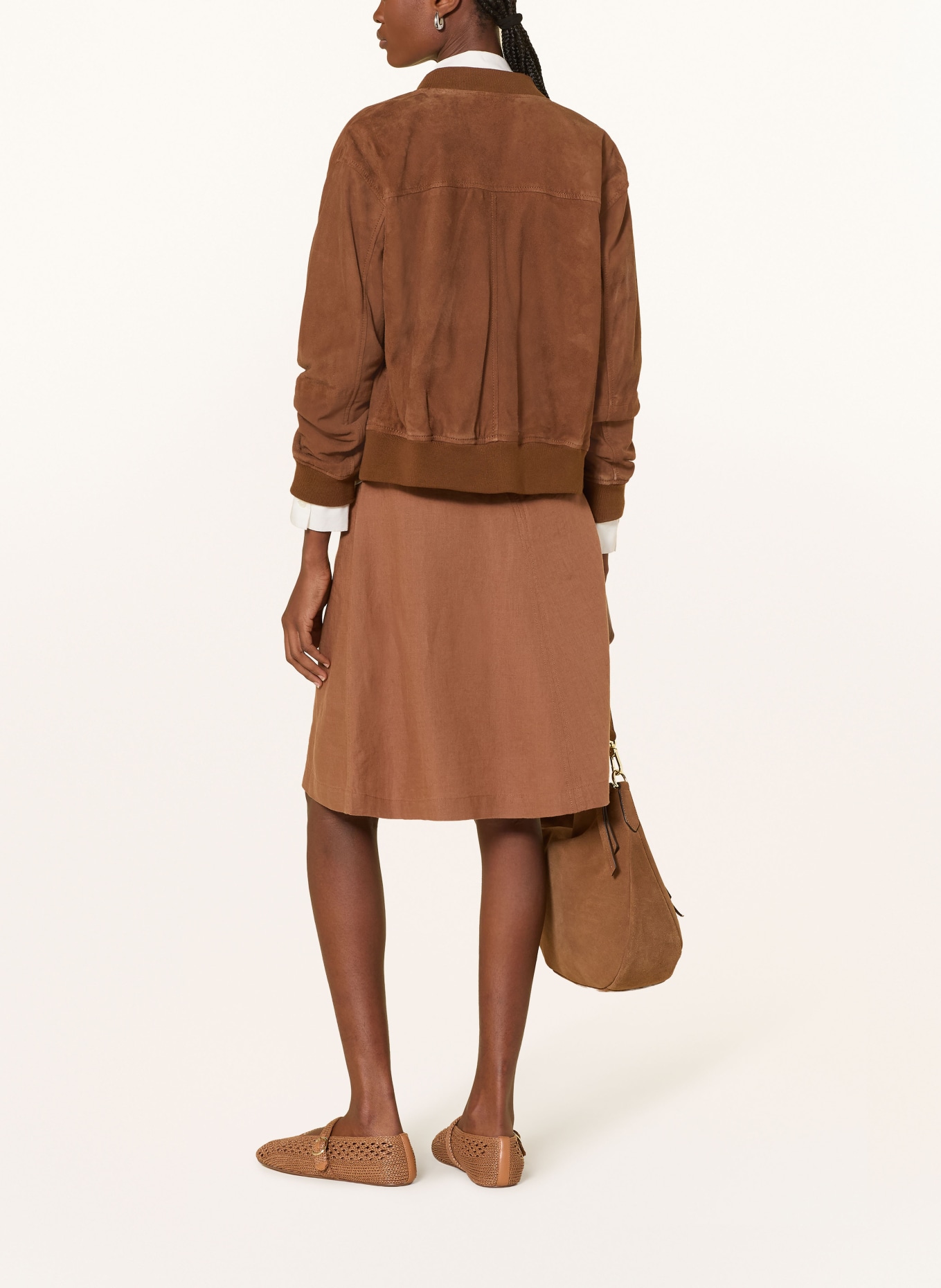 Marc O'Polo linnen rok: BRUIN