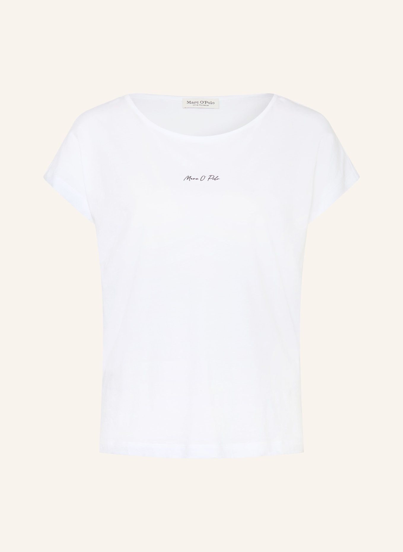 Marc O'Polo T-shirt: BLANC / TURQUOISE