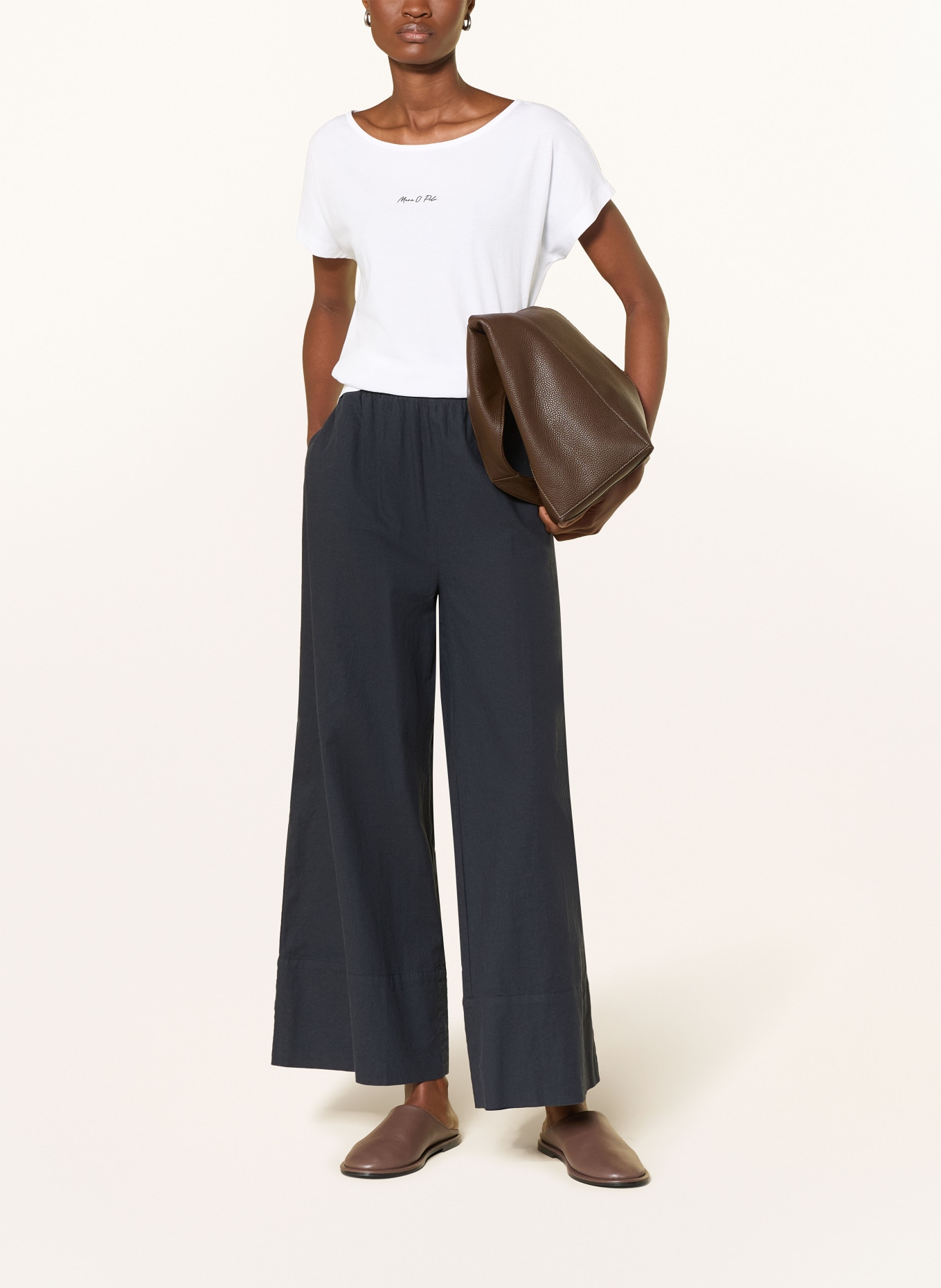 Marc O'Polo T-shirt: BLANC / TURQUOISE