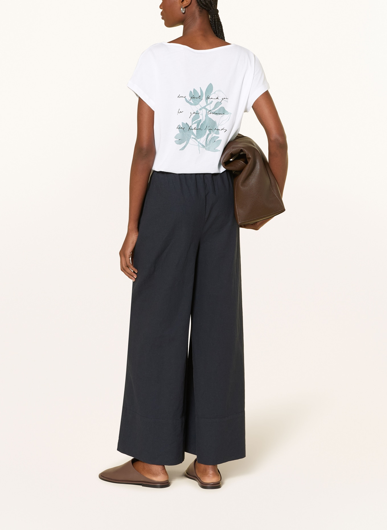 Marc O'Polo T-shirt: BLANC / TURQUOISE