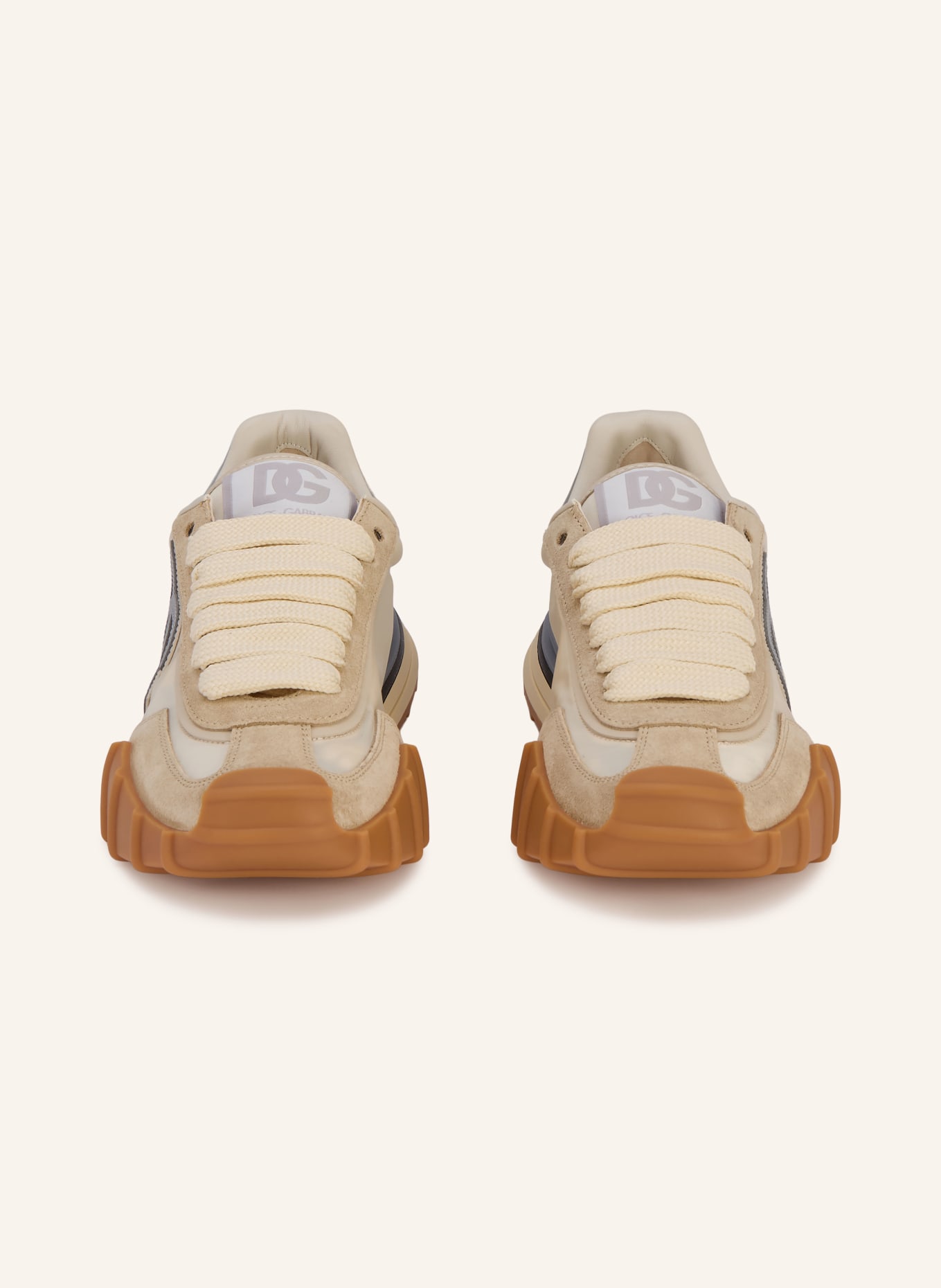 DOLCE & GABBANA baskets: MARRON CLAIR / ARGENT / BEIGE