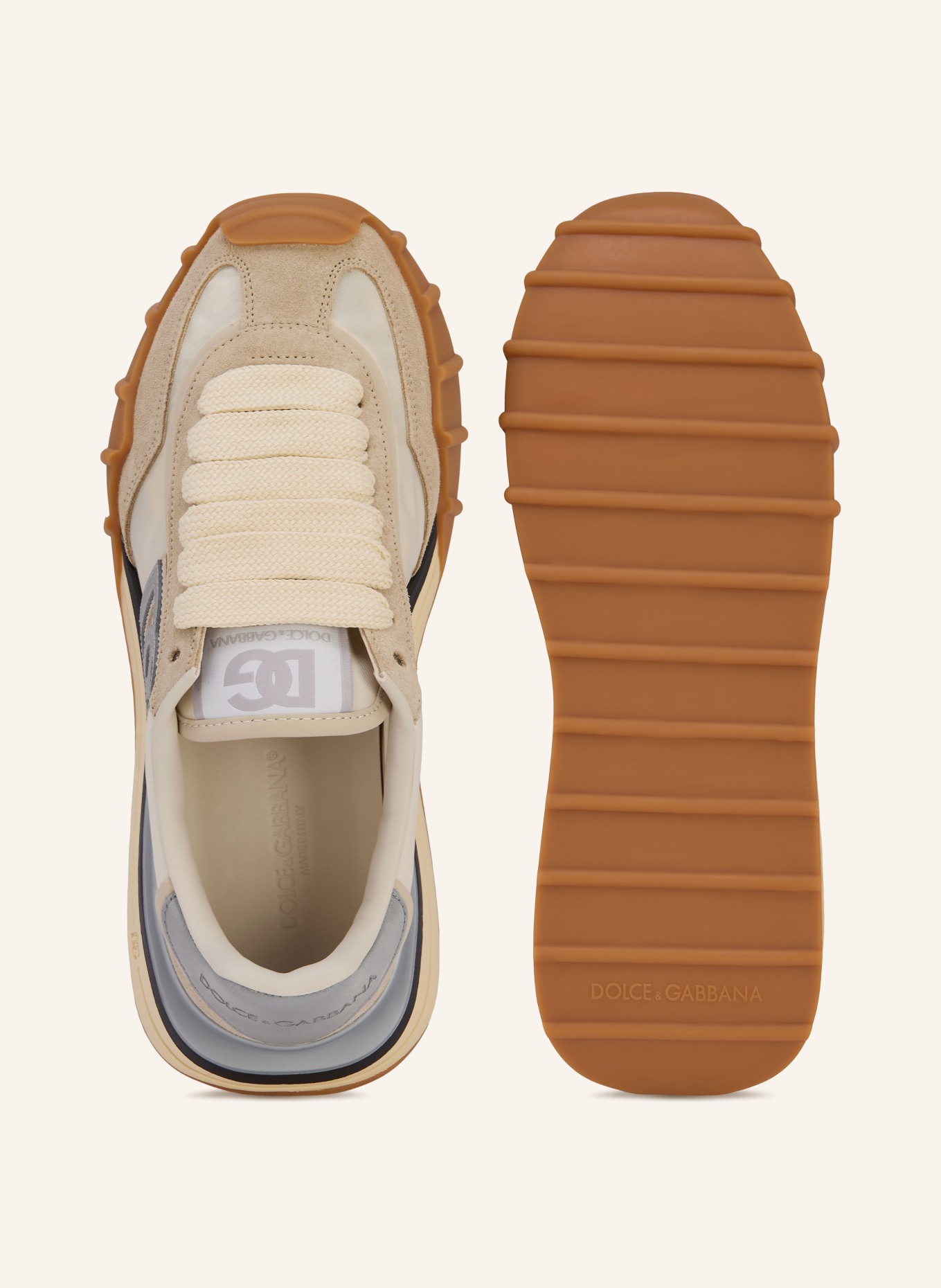 DOLCE & GABBANA baskets: MARRON CLAIR / ARGENT / BEIGE