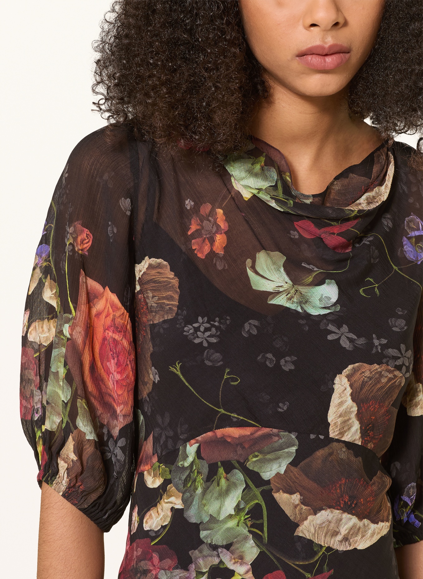 ALLSAINTS Robe TIWA: NOIR / LILAS / ROUGE