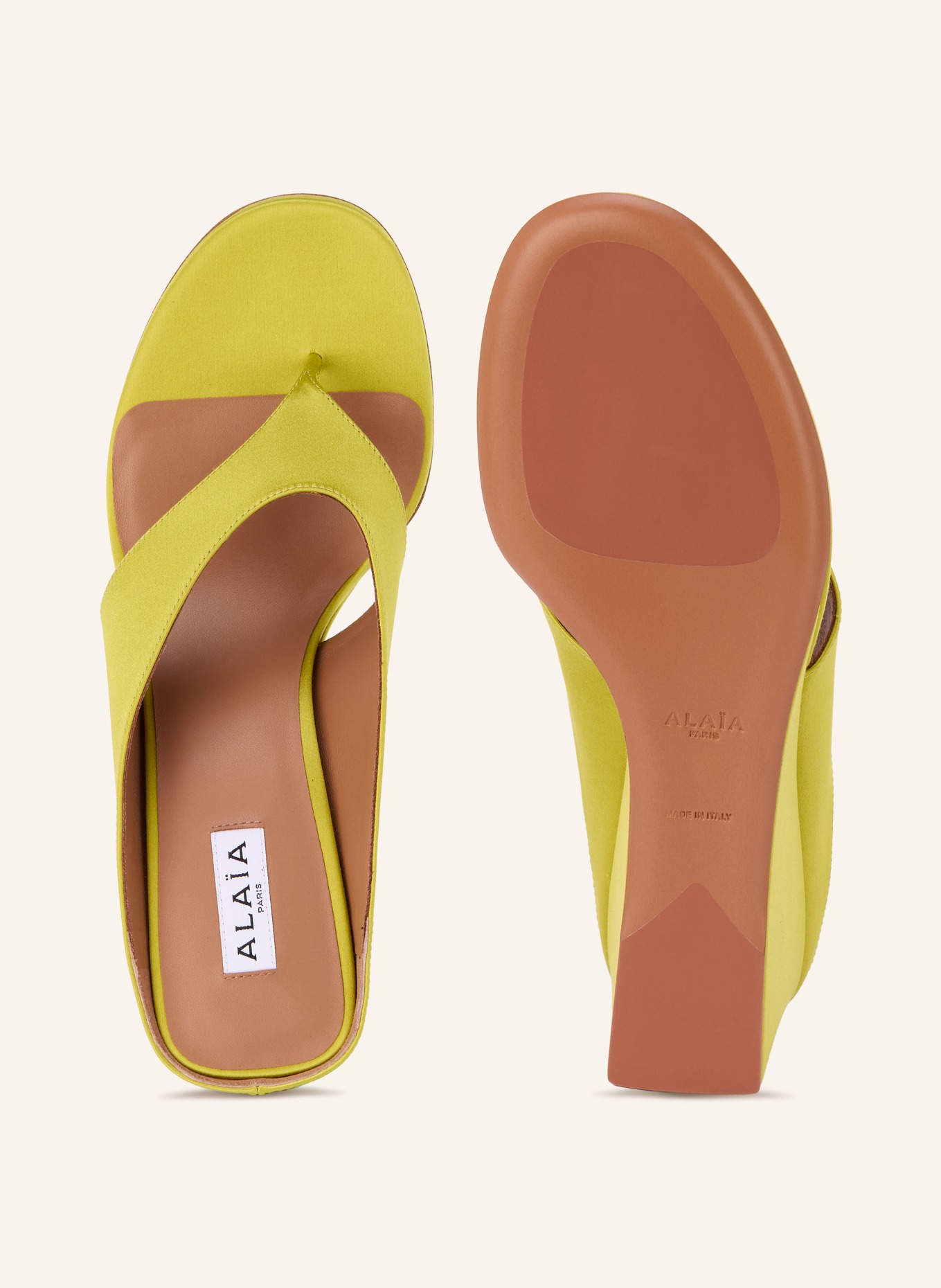 ALAÏA Sleehakken: GEEL