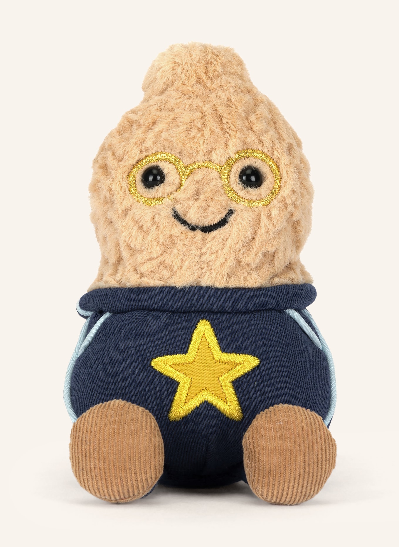 Jellycat Plyšová hračka AMUSEABLES PEANUT STAR STUDENT: BÉŽOVÁ / TMAVĚ MODRÁ