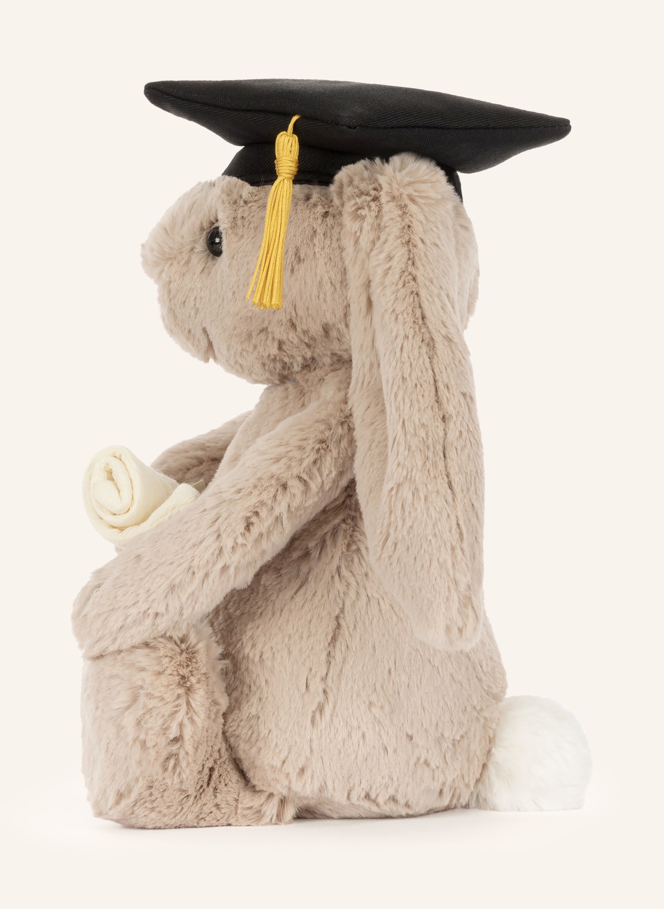 Jellycat Plyšová hračka BASHFUL BUNNY GRADUATION: BÉŽOVÁ / ČERNÁ