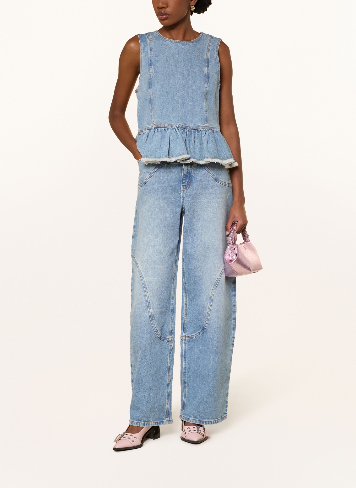 BAUM UND PFERDGARTEN Barrel Jeans NAPOLEN: C7585 Forever Blue Deni