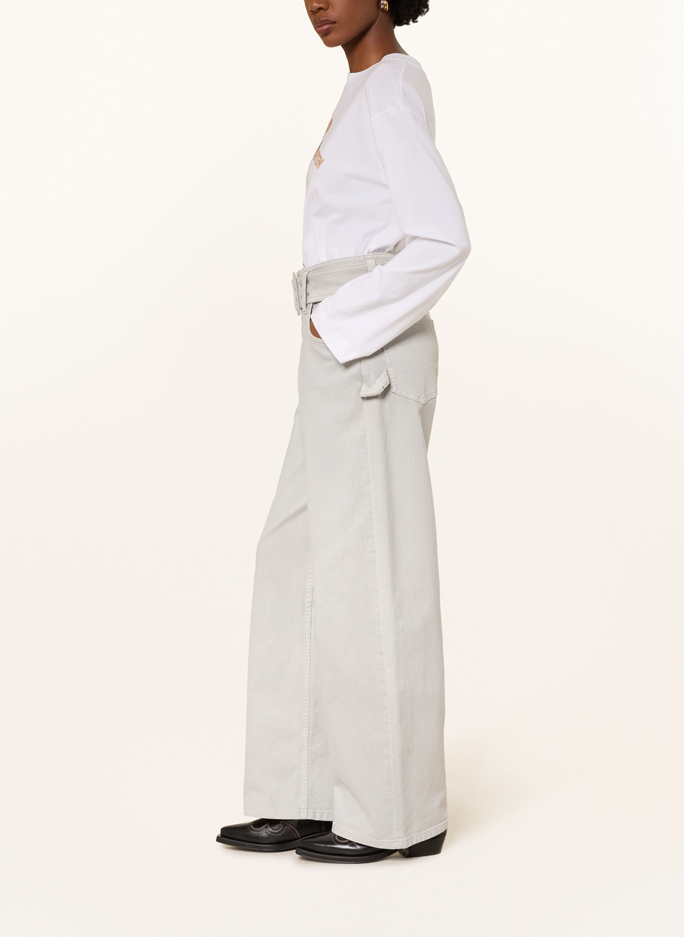 BAUM UND PFERDGARTEN Wide Leg Jeans NADJA: C9160 OPAL GRAY