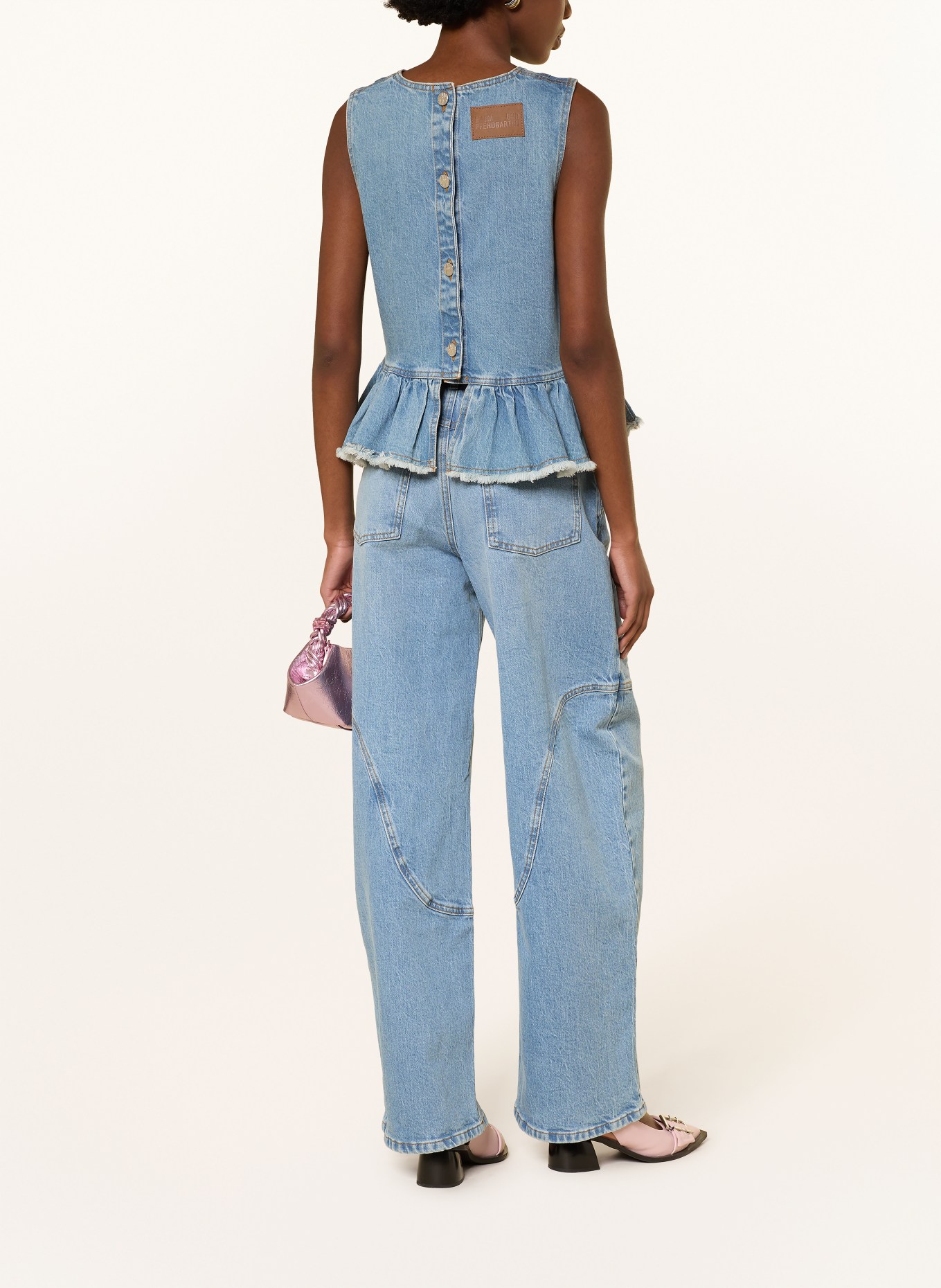 BAUM UND PFERDGARTEN Jeanstop MADINEL mit Rüschen: BLAU