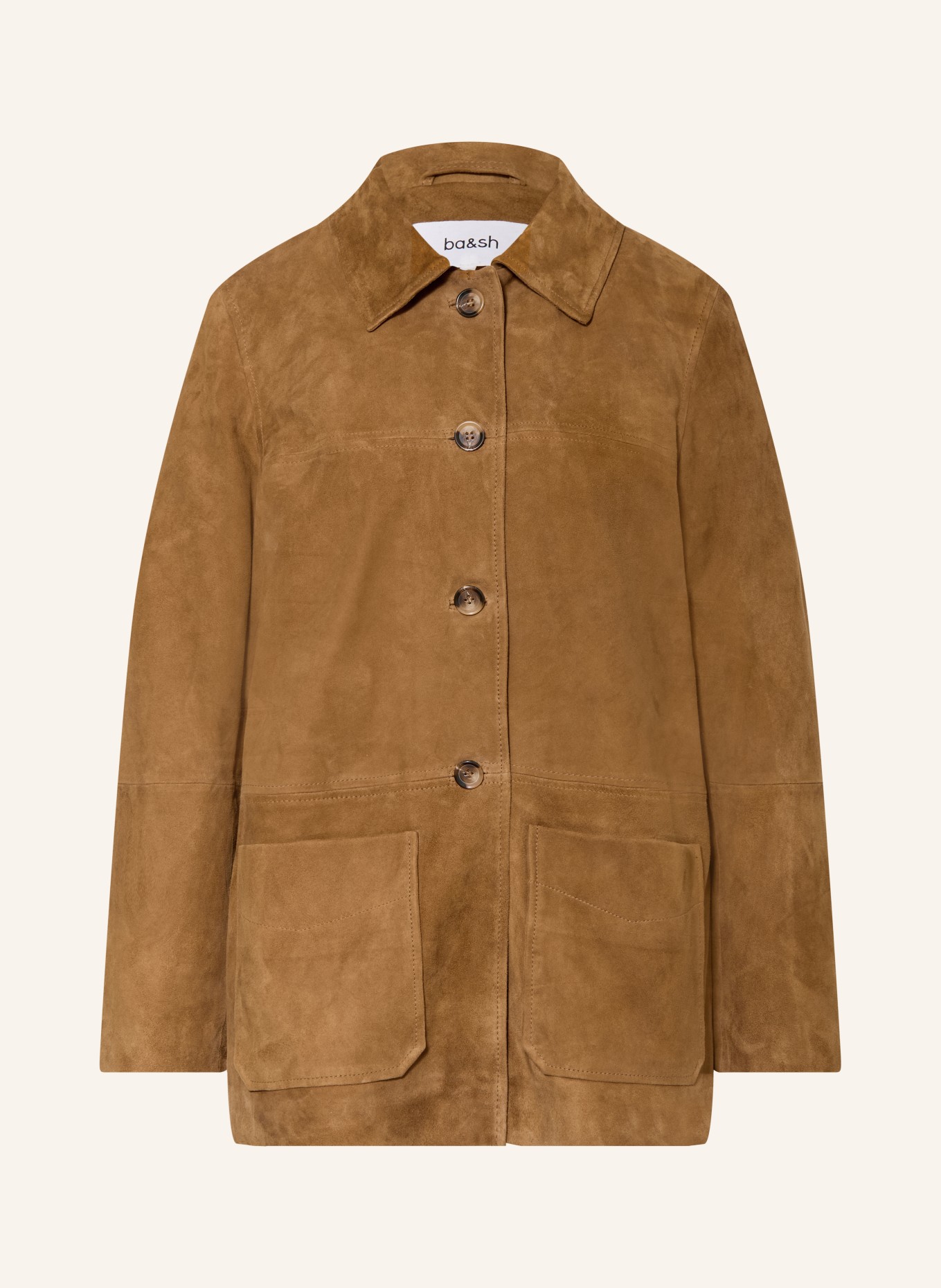 ba&sh Lederjacke MARIO: BRAUN