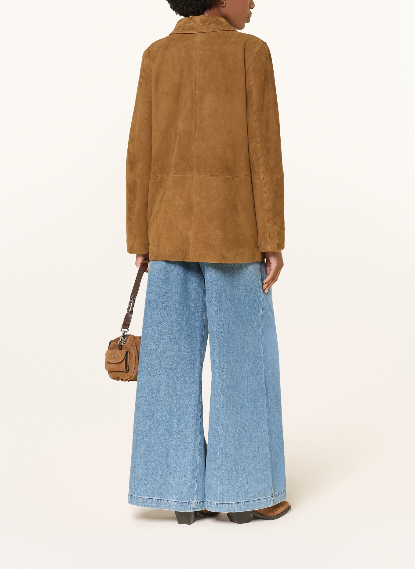 ba&sh Lederjacke MARIO: BRAUN