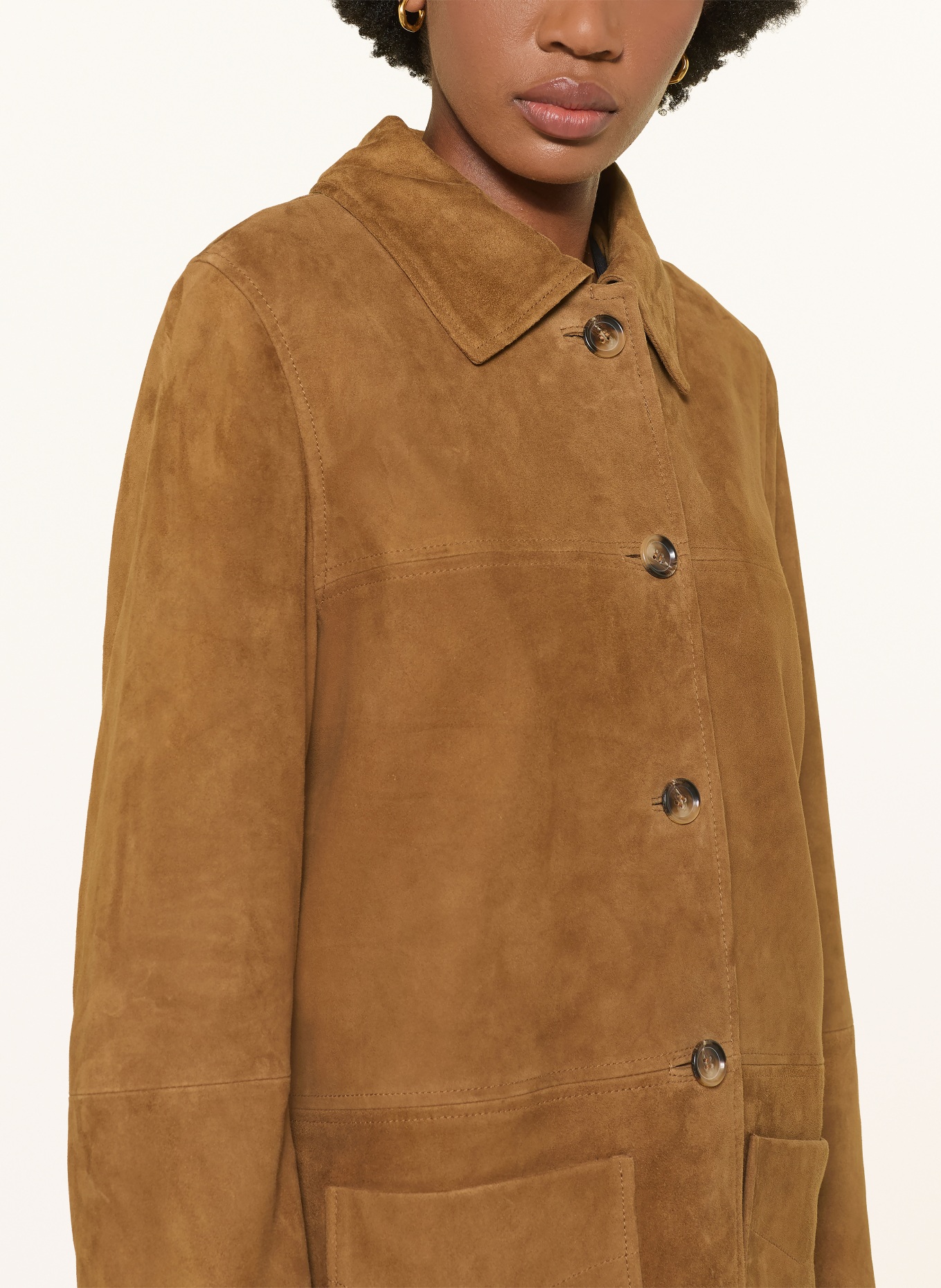 ba&sh Lederjacke MARIO: BRAUN